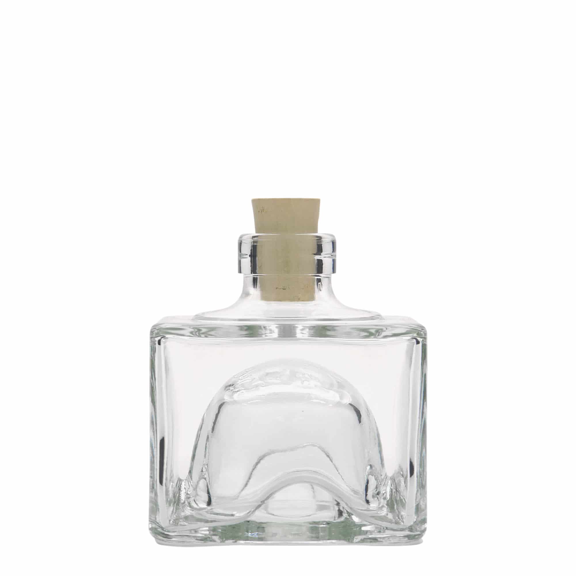 200 ml стъклена бутилка „Cocolores“, квадратна, затваряне: коркова тапа