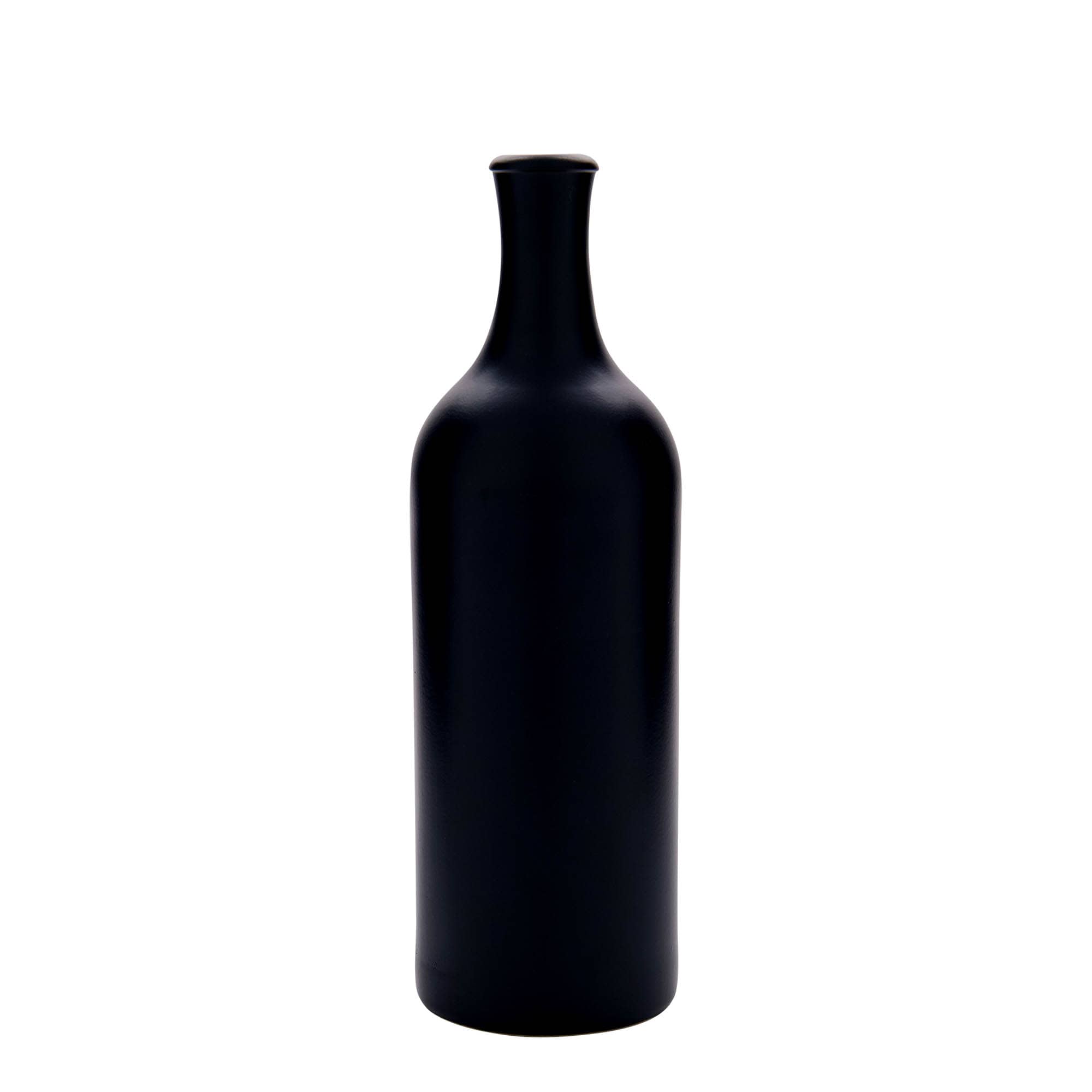 750 ml бутилка с дълго гърло, каменна керамика, черна, затваряне: коркова тапа 750 ml бутилка с дълго гърло, каменна керамика, черна, затваряне: коркова тапа
