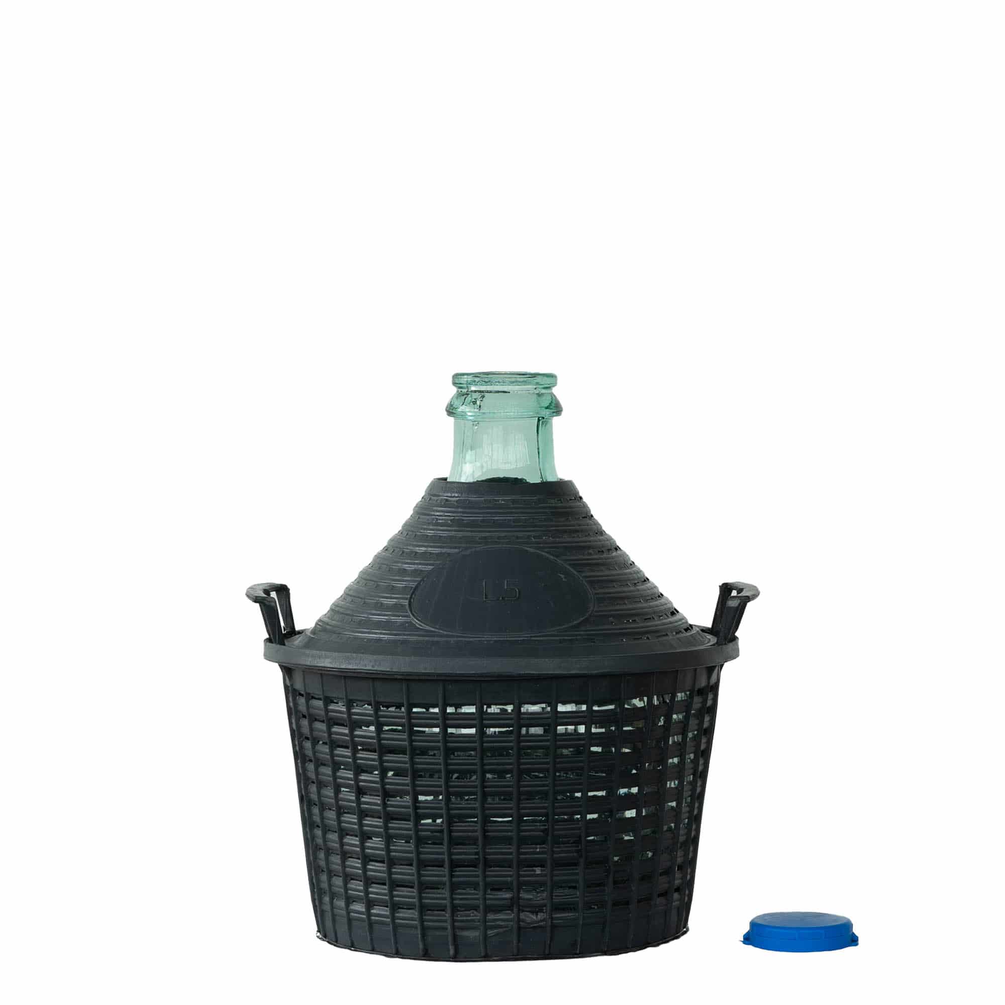 5 л бутилка с балон, тясно гърло, стъкло, отвор: капак с навиване