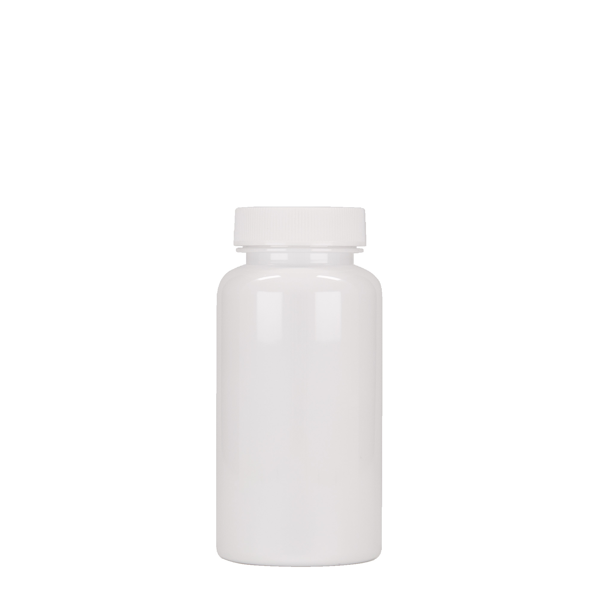 150 ml PET буркан за лекарства, пластмасов, бял, затваряне: винтова капачка GPI 38/400