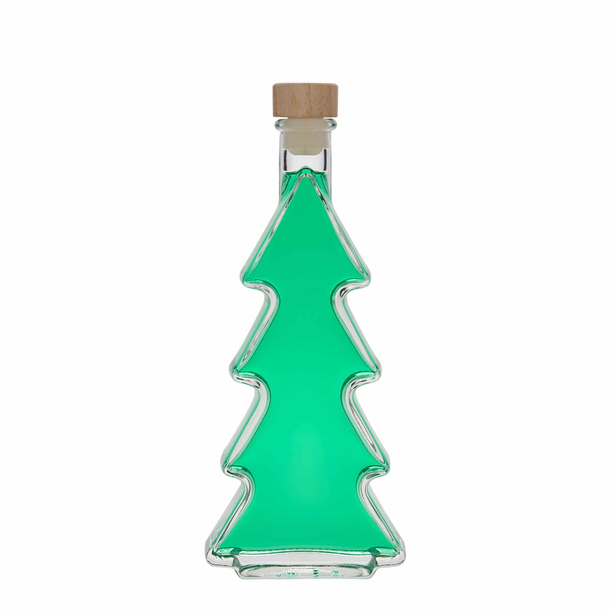 200 ml стъклена бутилка „Коледна елха“, затваряне: коркова тапа
