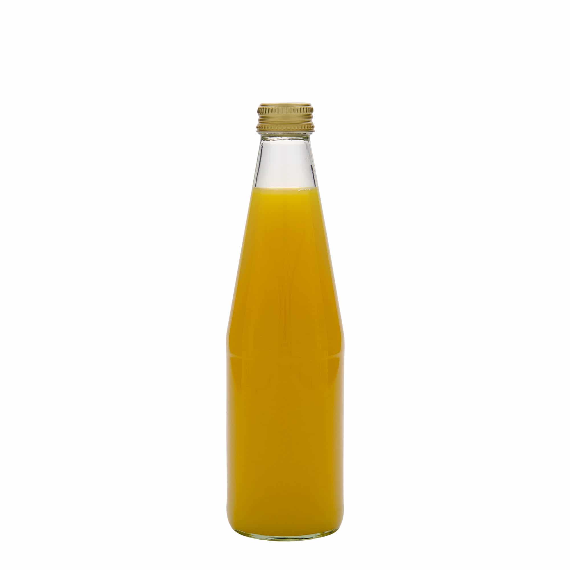 330 ml универсална бутилка с форма на морков, стъклена, затваряне: капачка PP 28