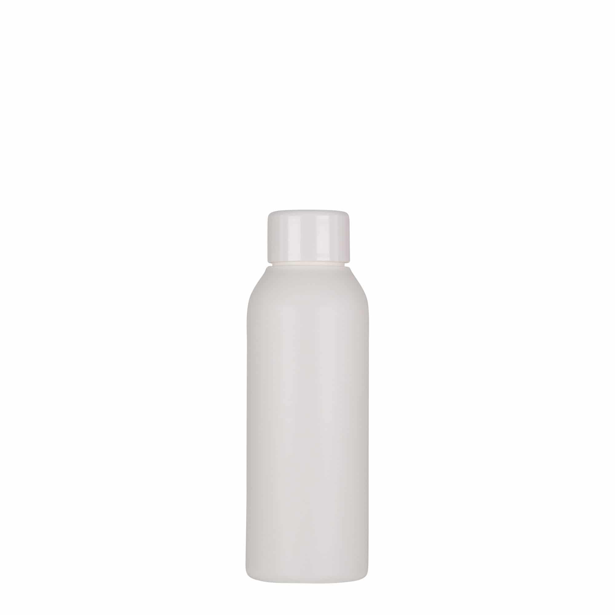 100 ml пластмасова бутилка „Tuffy“, HDPE, бяла, затваряне: винтова капачка GPI 24/410