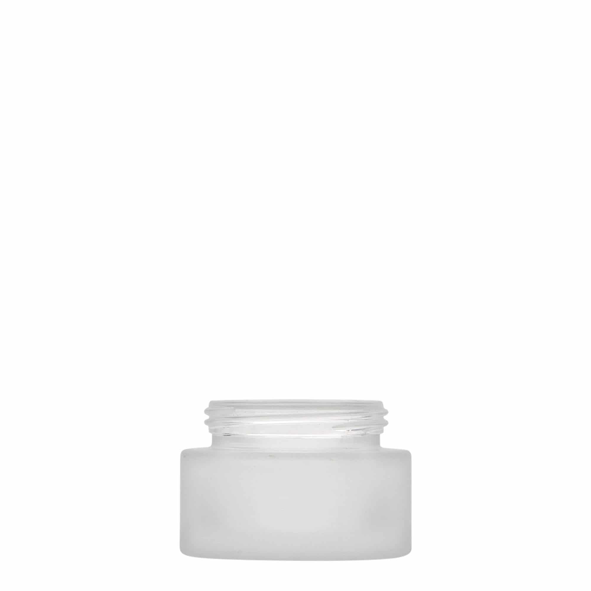 30 ml бурканче за козметични продукти „Platin Edition“, стъклено, със заскрежен ефект, затваряне: винтова капачка