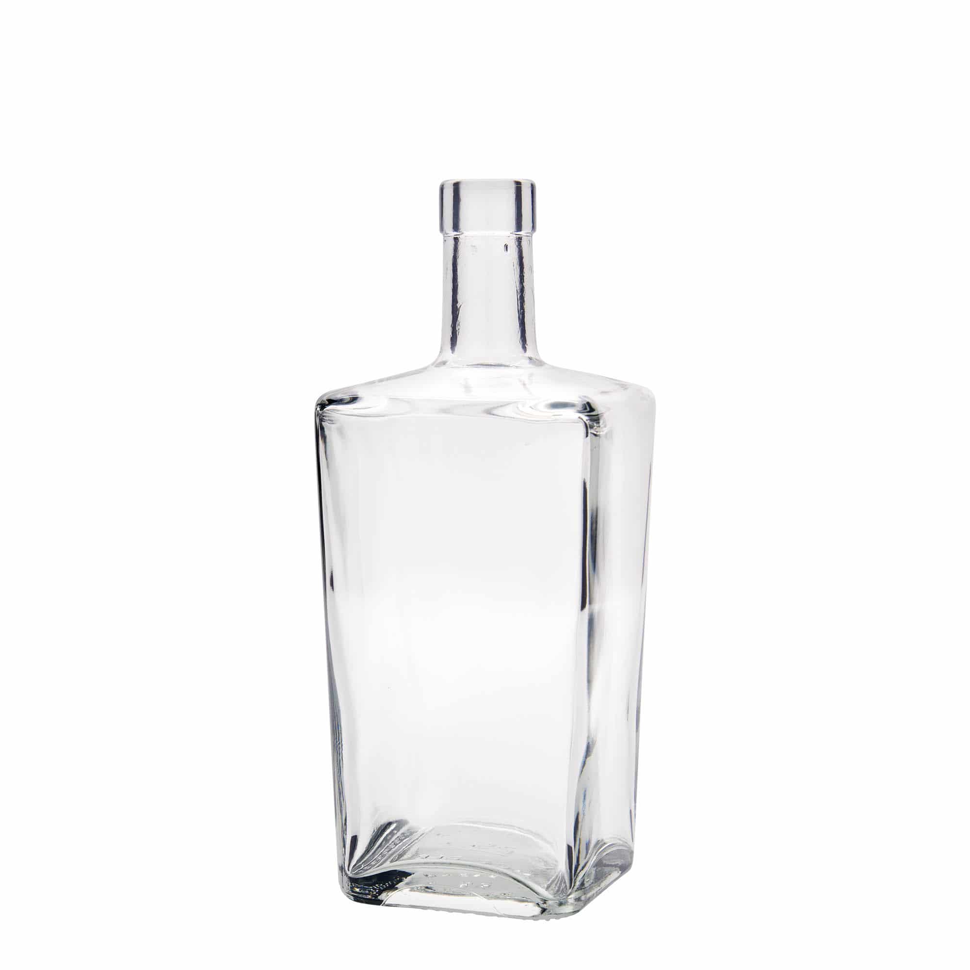 700 ml стъклена бутилка „Коледа“, квадратна, затваряне коркова тапа