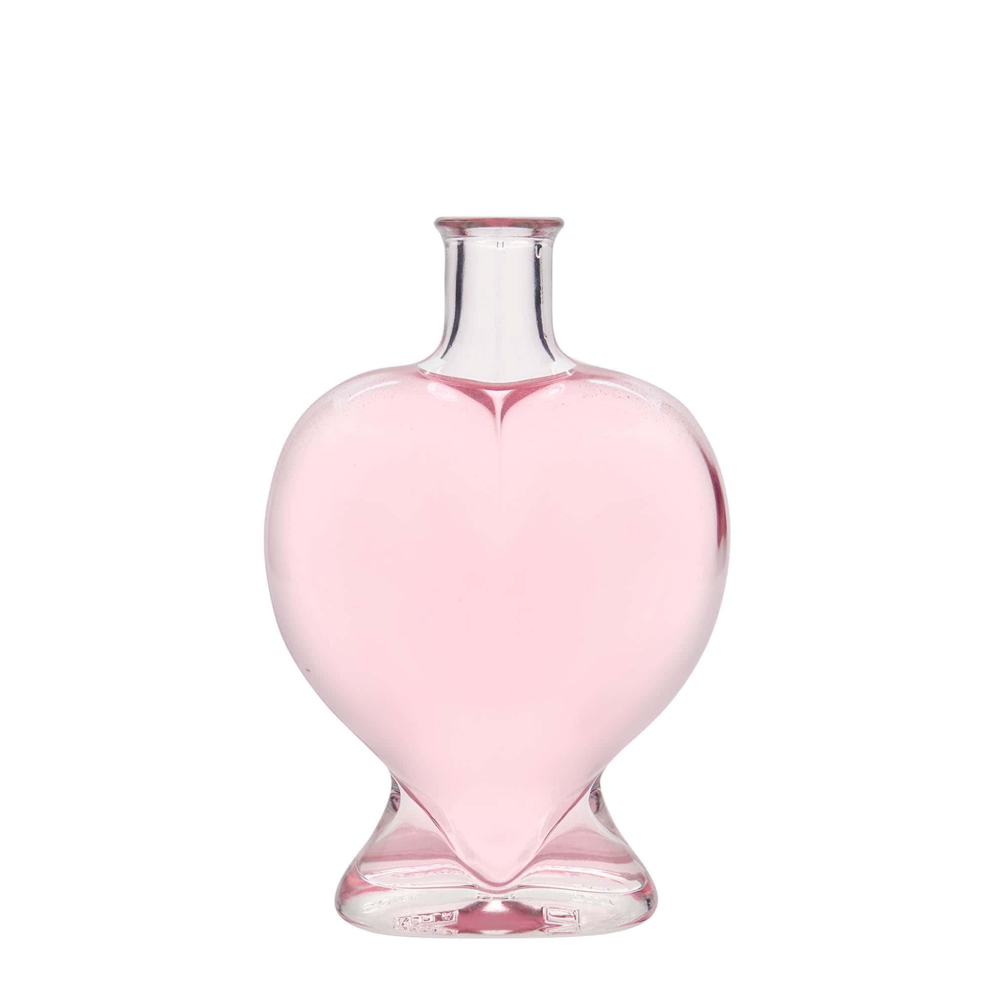 500 ml стъклена бутилка „Сърце“, затваряне: коркова тапа