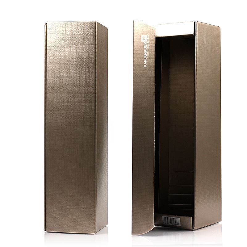 Кутия за подарък „Металик“, правоъгълна, картон, шампанско Кутия за подарък „Металик“, правоъгълна, картон, шампанско