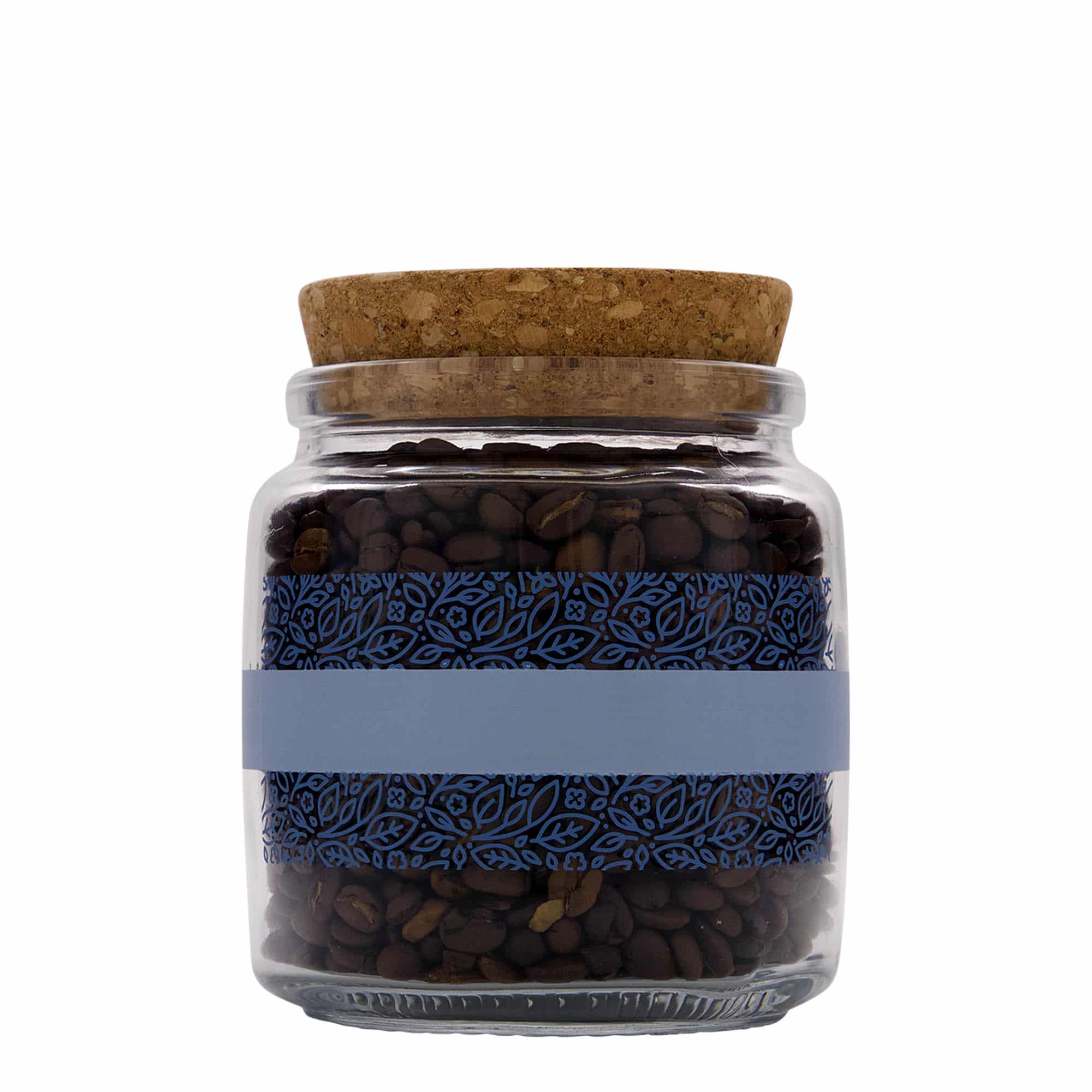 750 ml буркан с коркова тапа „Giara“, мотив: Naturalmente blu, затваряне: коркова тапа
