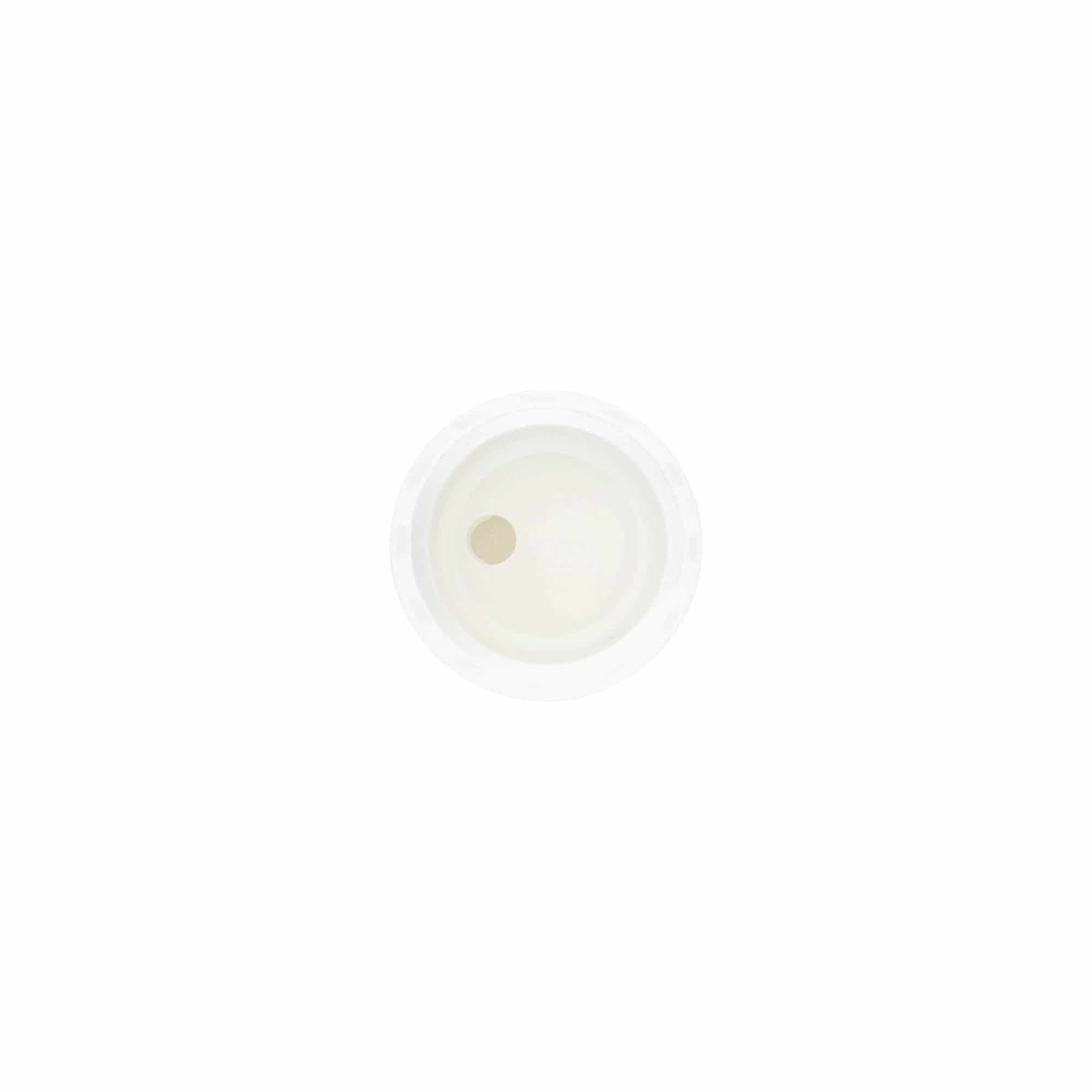 Винтова капачка Disc Top, PP пластмаса, бяла, за затваряне: винтова капачка 20/410