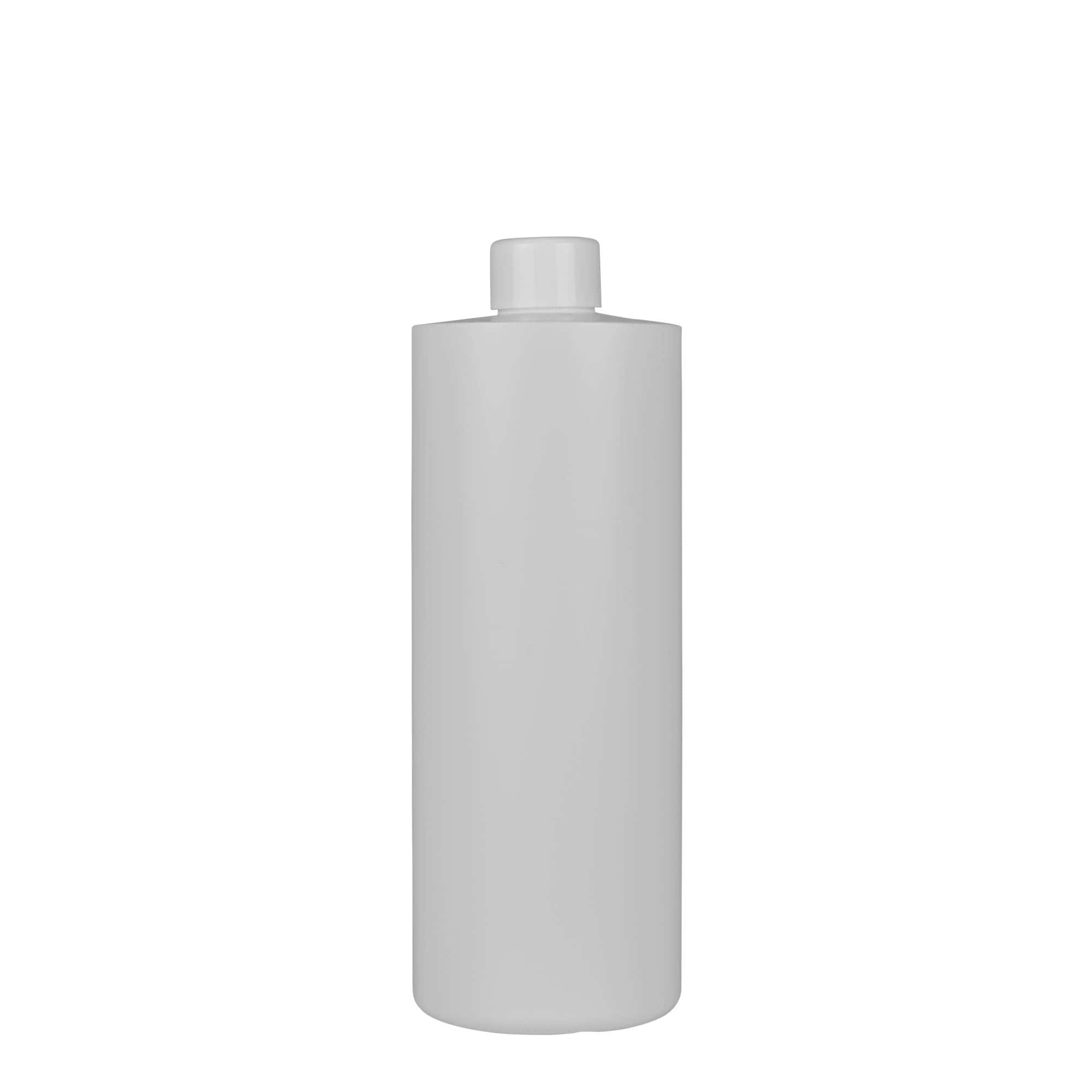 500 ml пластмасова бутилка „Pipe“, екологична HDPE, бяла, затваряне: винтова капачка GPI 24/410