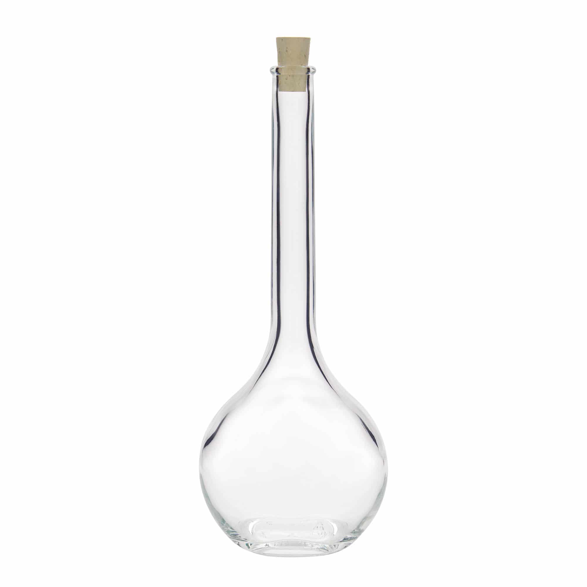 500 ml стъклена бутилка „Contessa“, овална, затваряне: коркова тапа