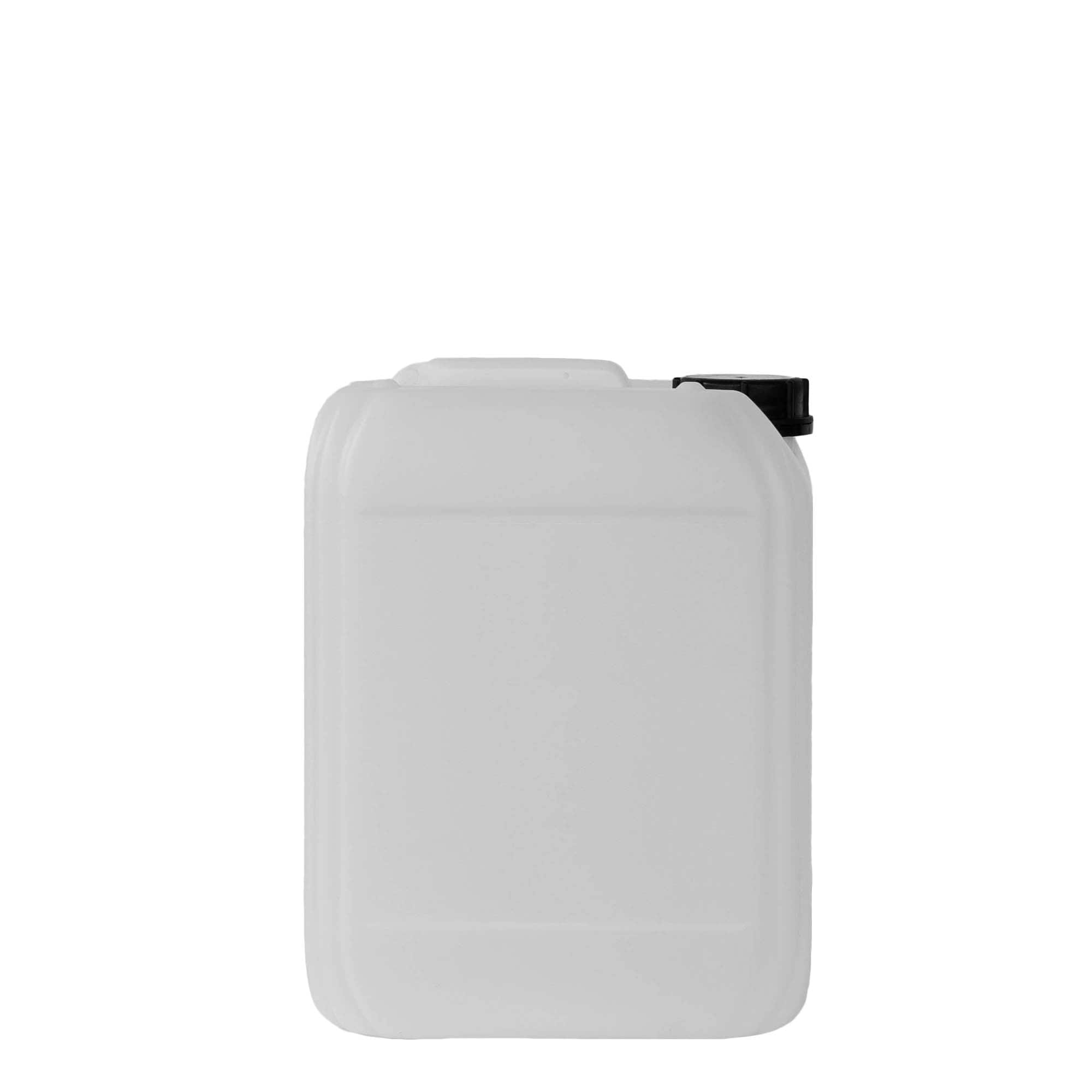 10 l бидон, правоъгълен, HDPE пластмаса, естествен цвят, затваряне: ND 55