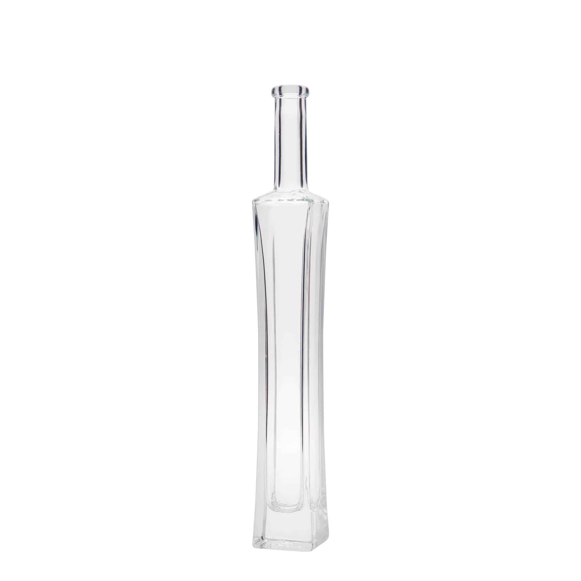 100 ml стъклена бутилка „Koko“, квадратна, затваряне: коркова тапа