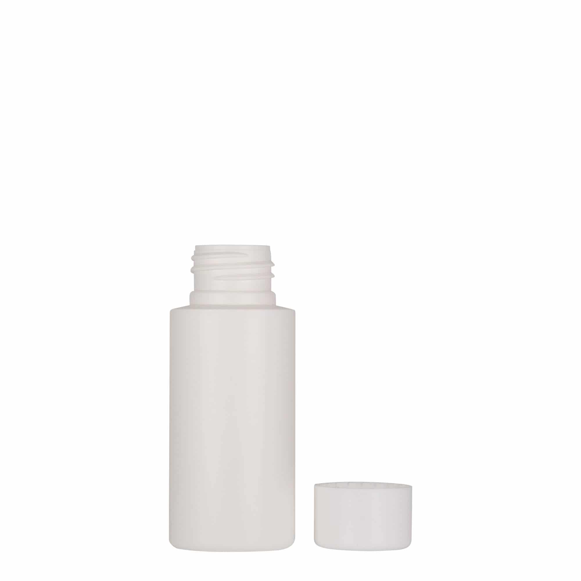 50 ml пластмасова бутилка „Pipe“, HDPE, бяла, затваряне: винтова капачка 24/410