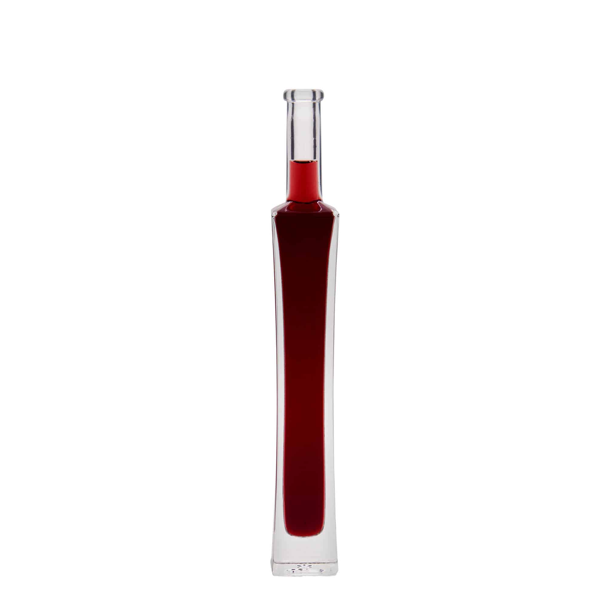 100 ml стъклена бутилка „Koko“, квадратна, затваряне: коркова тапа