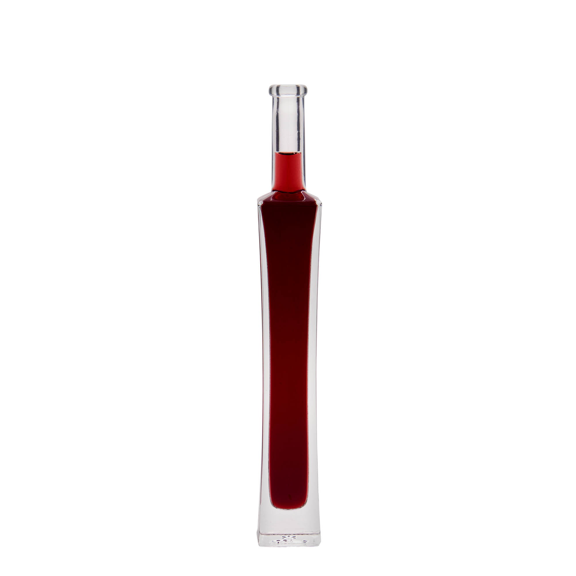 100 ml стъклена бутилка „Koko“, квадратна, затваряне: коркова тапа