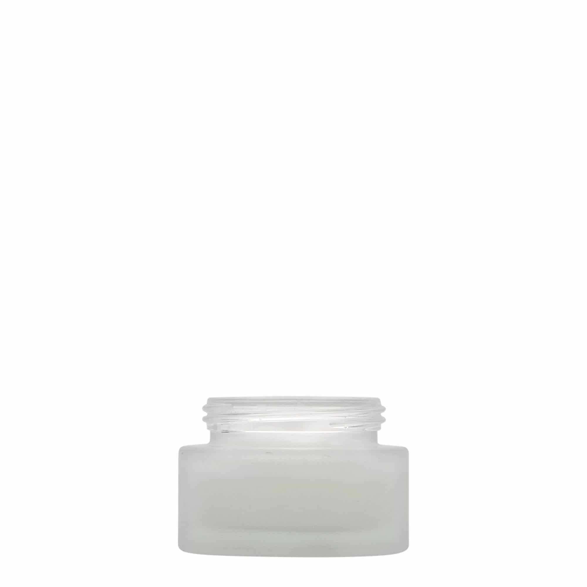 30 ml бурканче за козметични продукти „Platin Edition“, стъклено, със заскрежен ефект, затваряне: винтова капачка