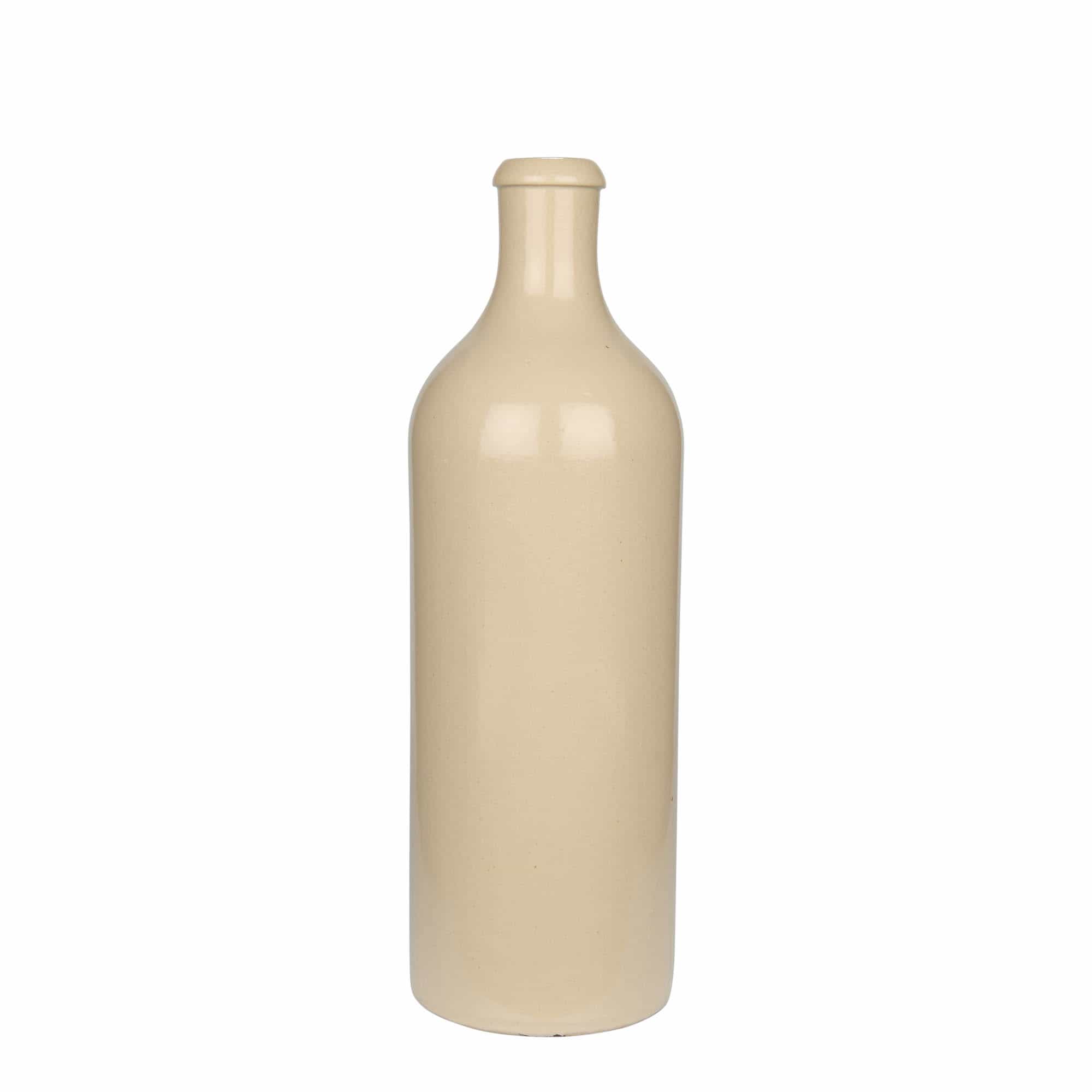 750 ml бутилка, каменна керамика, бежова, затваряне: коркова тапа