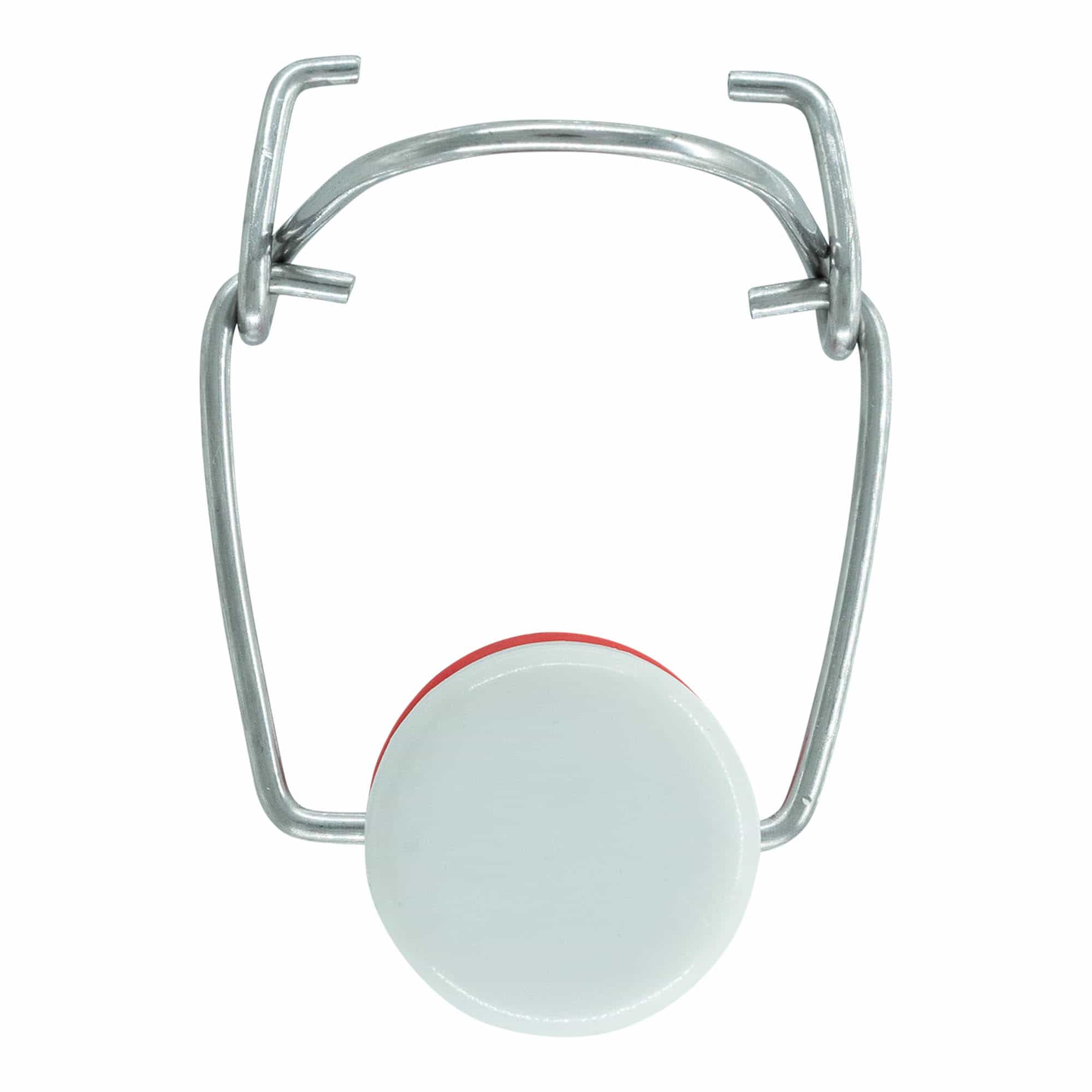 Закопчалка за ютия, специален размер, пластмаса, червено-бяла Закопчалка за ютия, специален размер, пластмаса, червено-бяла