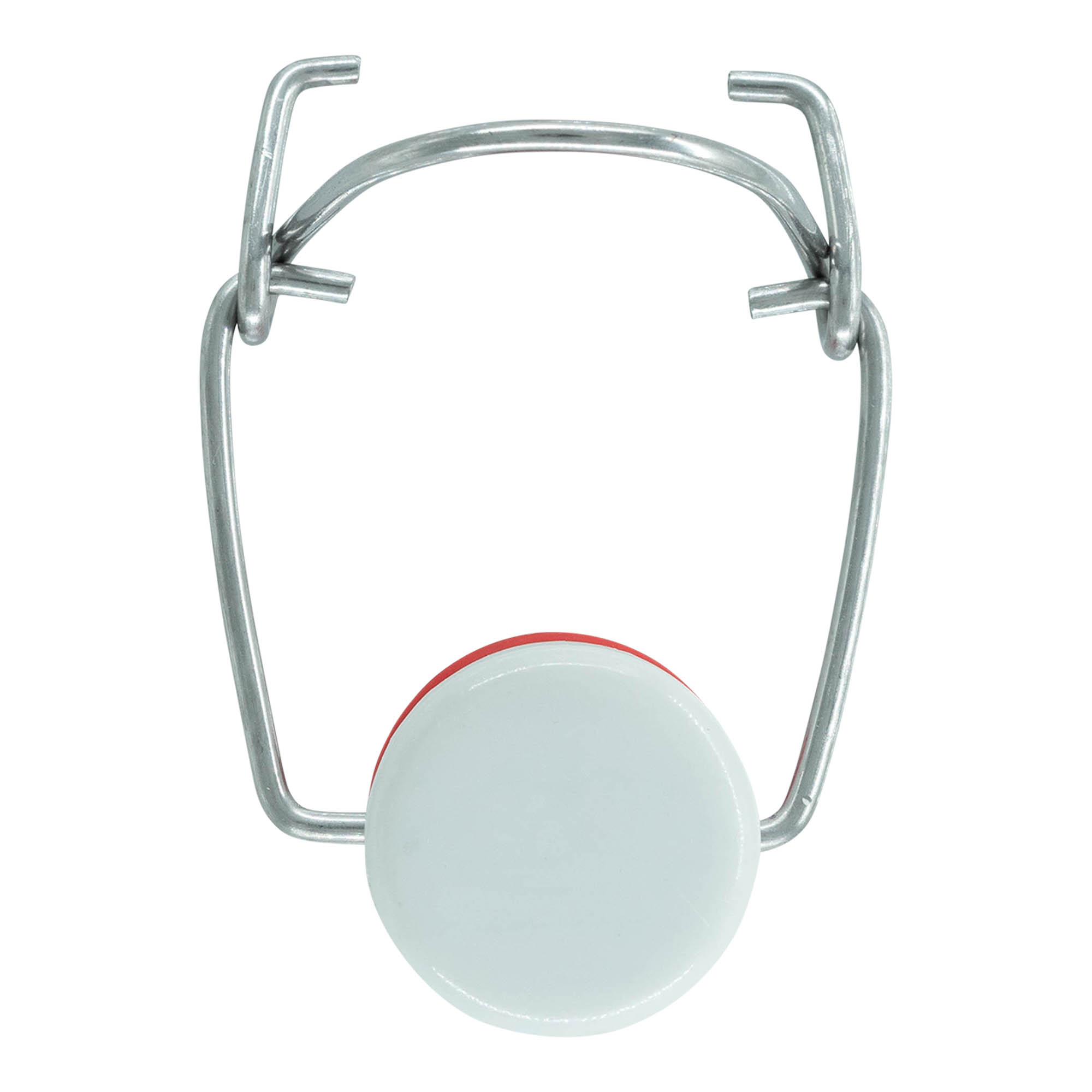 Закопчалка за ютия, специален размер, пластмаса, червено-бяла Закопчалка за ютия, специален размер, пластмаса, червено-бяла