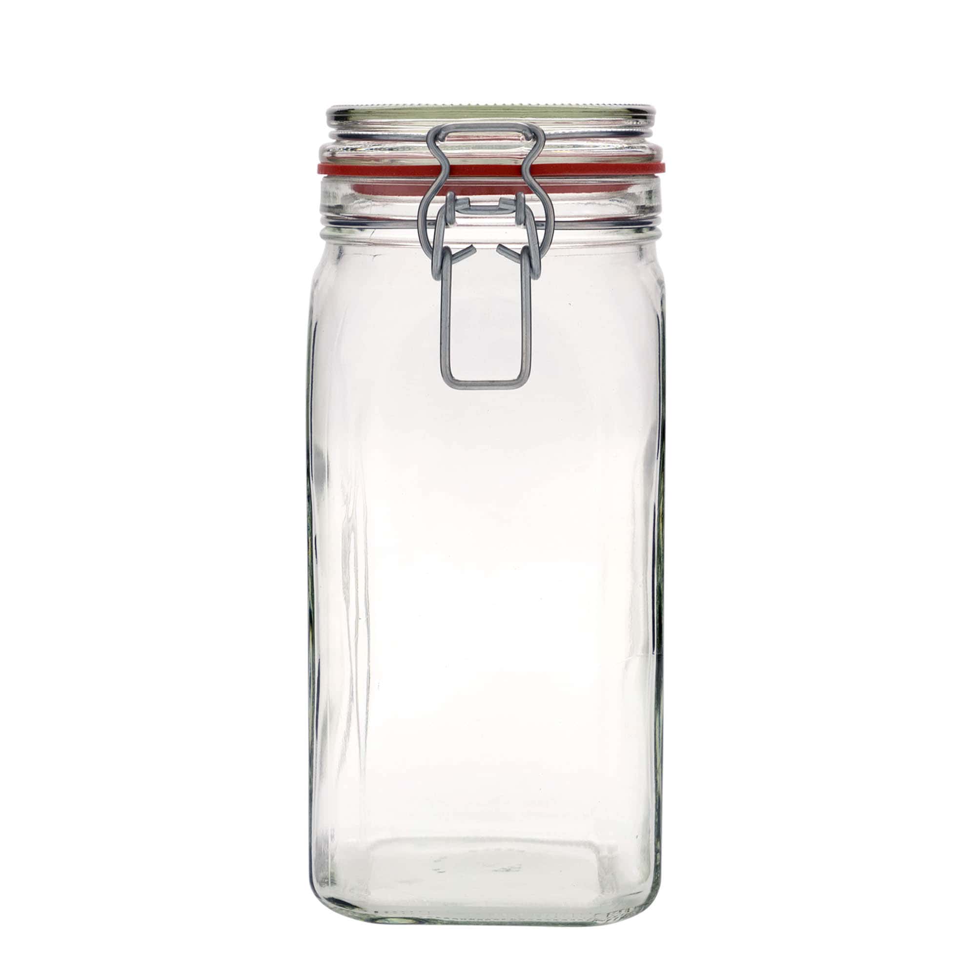 1540 ml буркан с клипс, квадратен, затваряне: капак с клипс