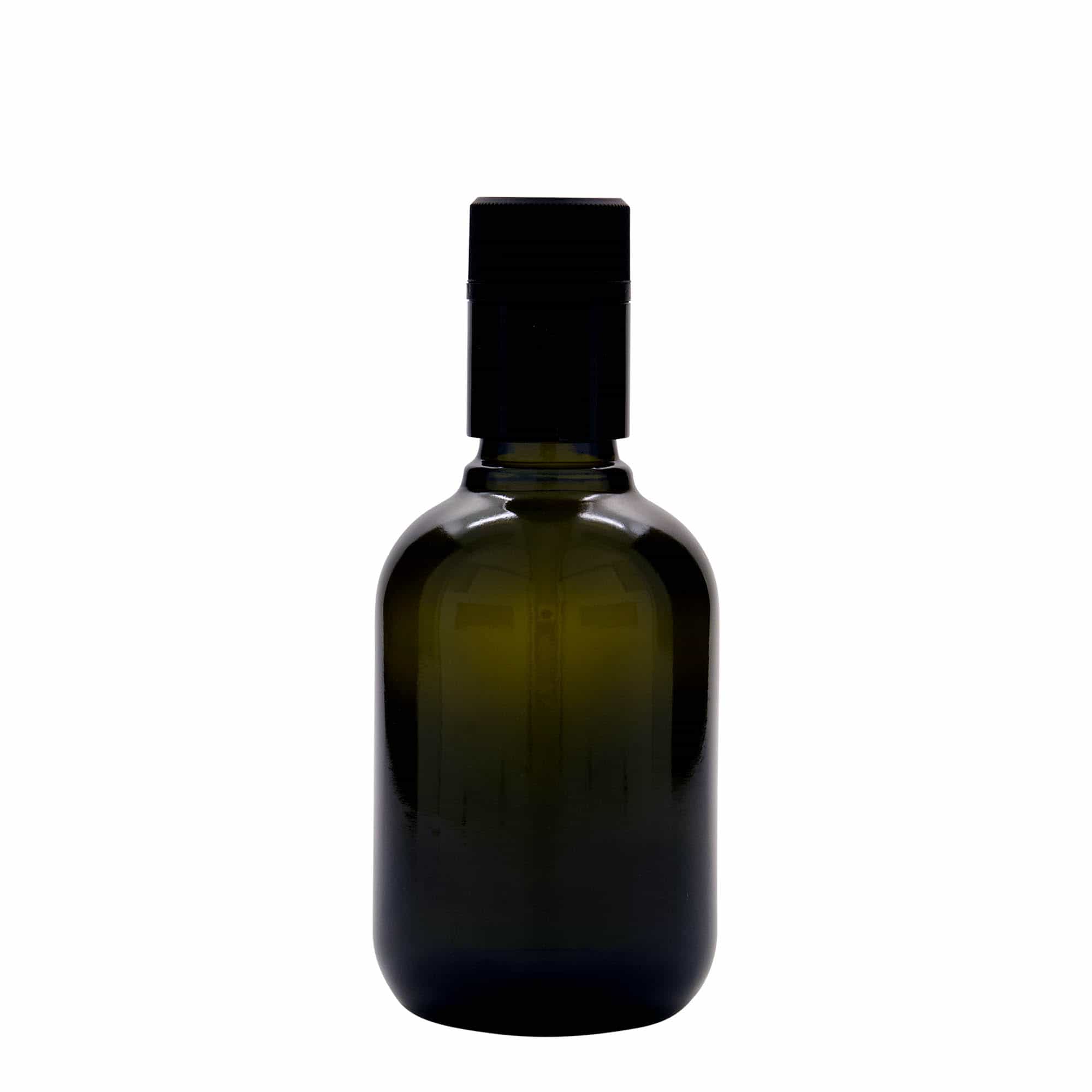 250 ml бутилка за оцет/олио „Biolio“, стъклена, антично зелено, затваряне: без възможност за повторно пълнене