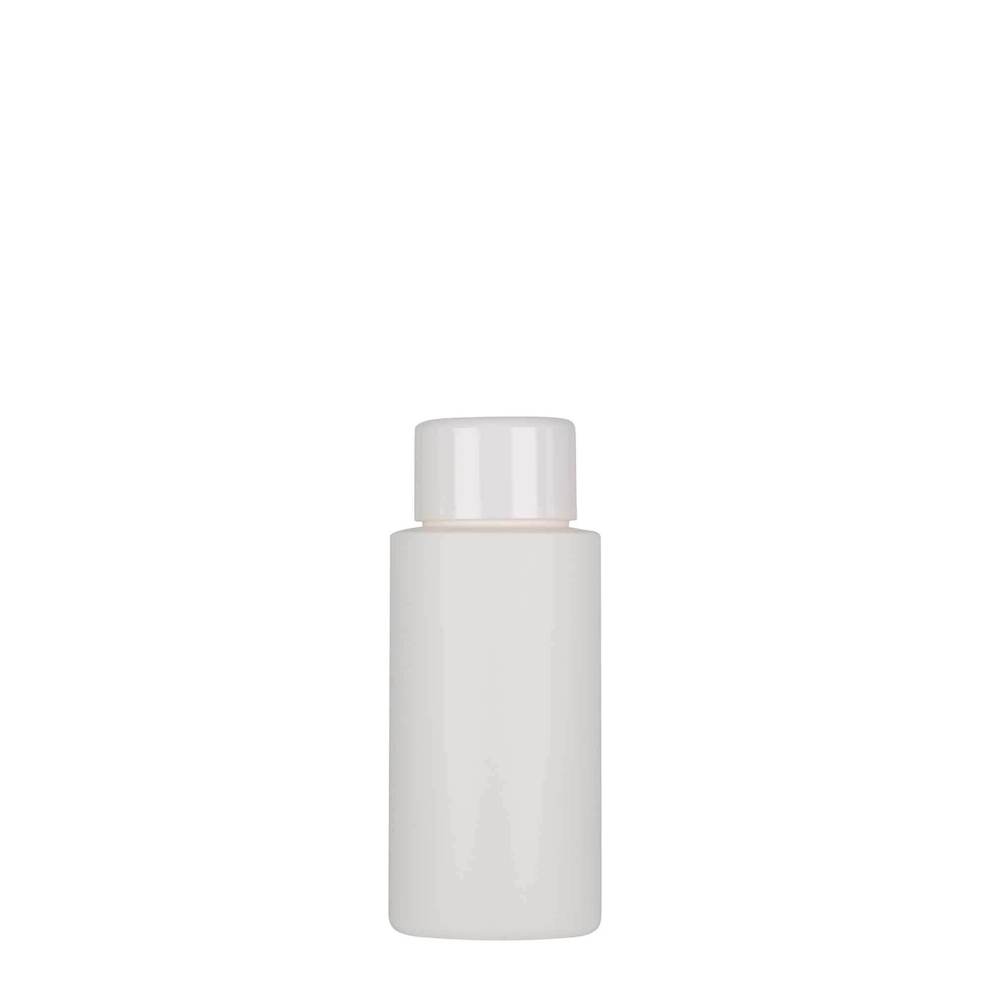 50 ml пластмасова бутилка „Pipe“, HDPE, бяла, затваряне: винтова капачка GPI 24/410