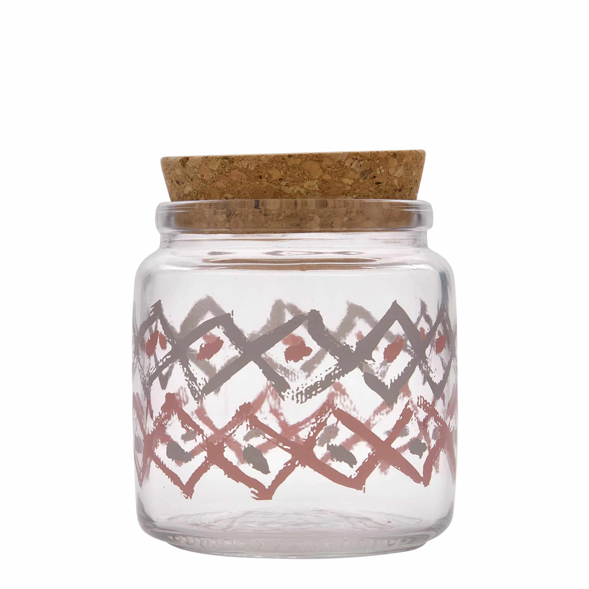 750 ml буркан с коркова тапа „Giara“, мотив: Manolibera rosa, затваряне: коркова тапа