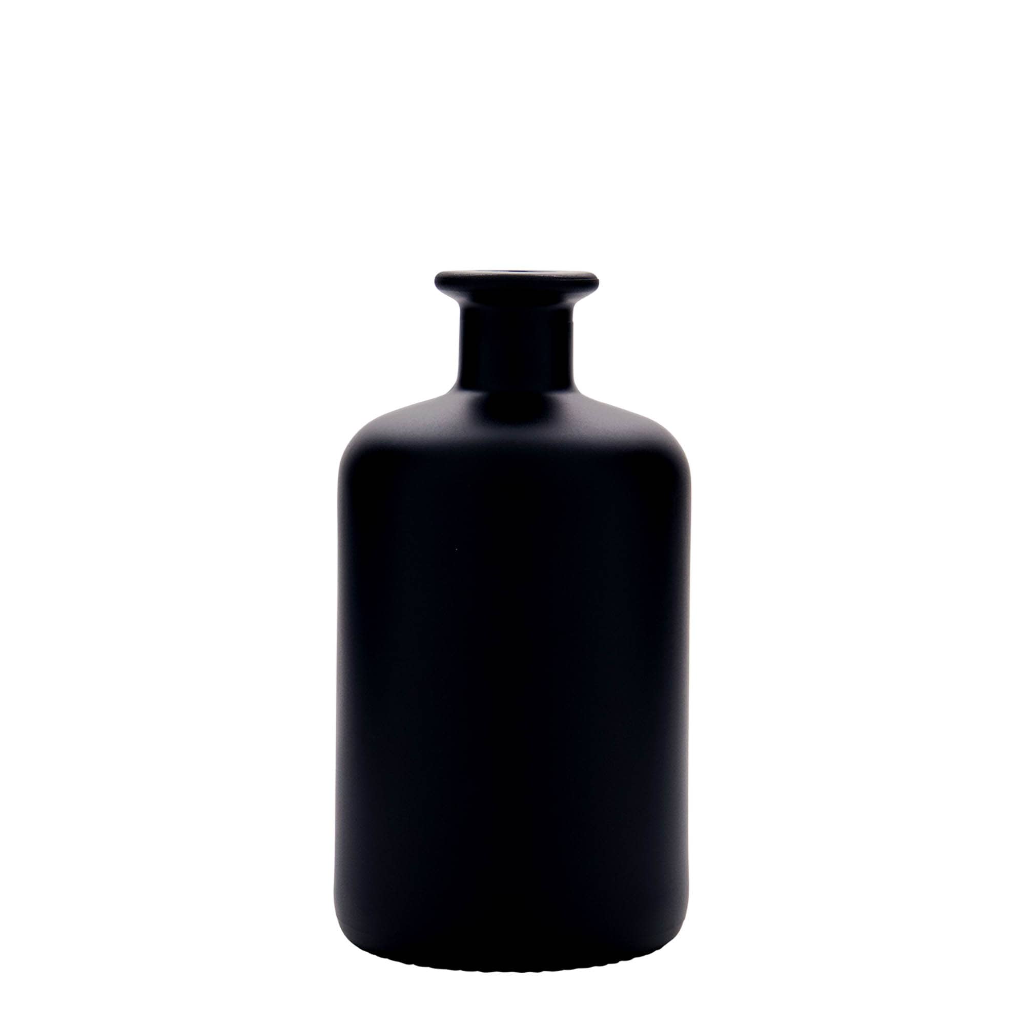 500 ml стъклена аптекарска бутилка, черна, затваряне: коркова тапа