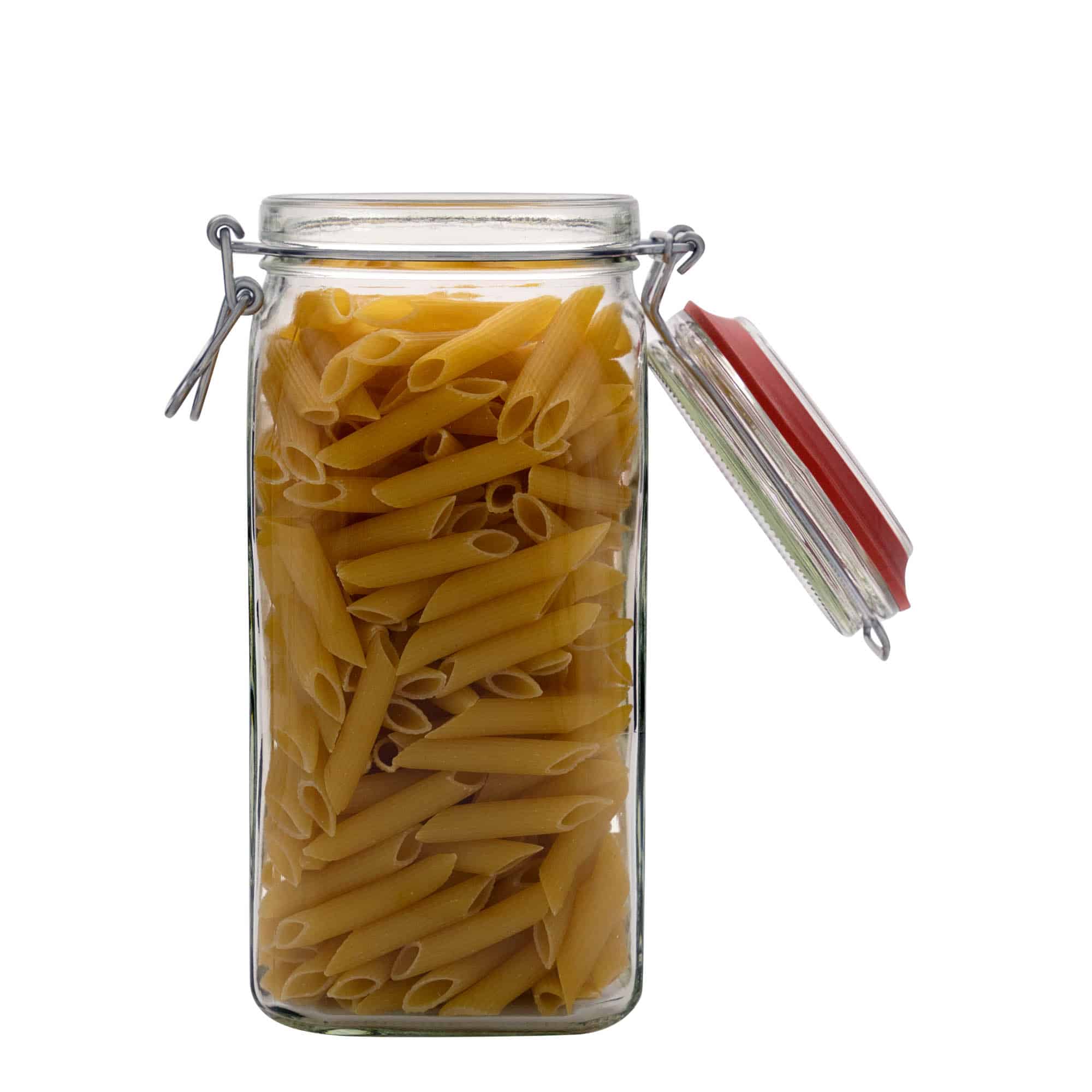 1540 ml буркан с клипс, квадратен, затваряне: капак с клипс
