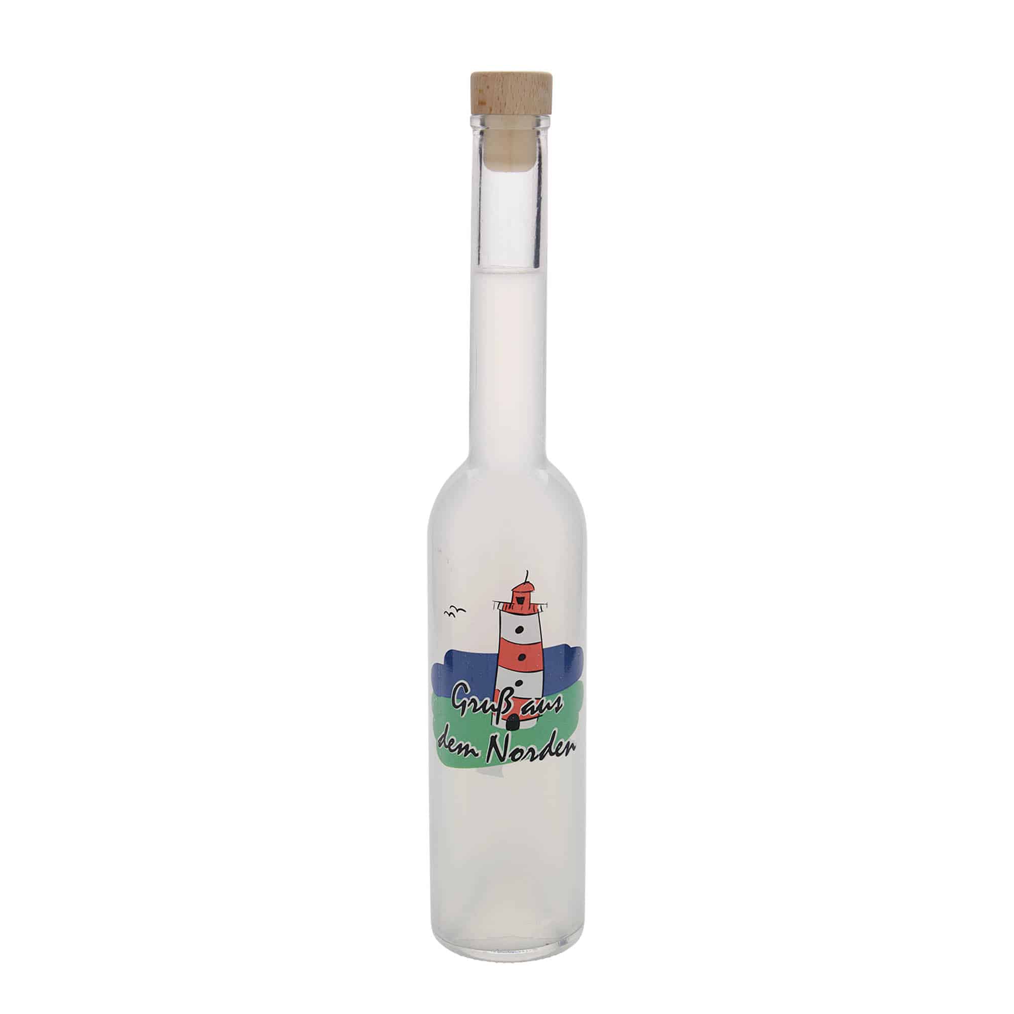 350 ml стъклена бутилка „Опера“, мотив: Север, затваряне: коркова тапа