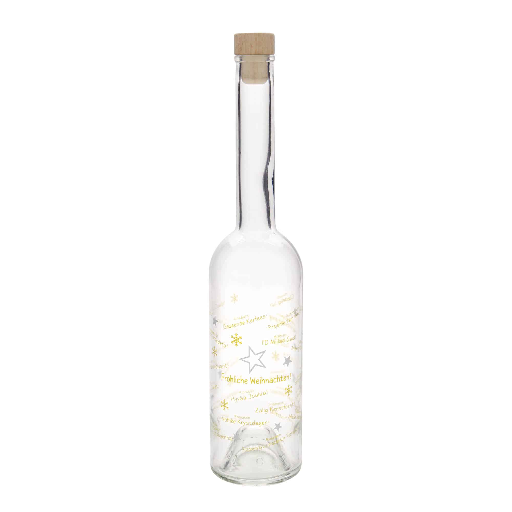 500 ml стъклена бутилка „Опера“, мотив: Коледа по света, затваряне: коркова тапа