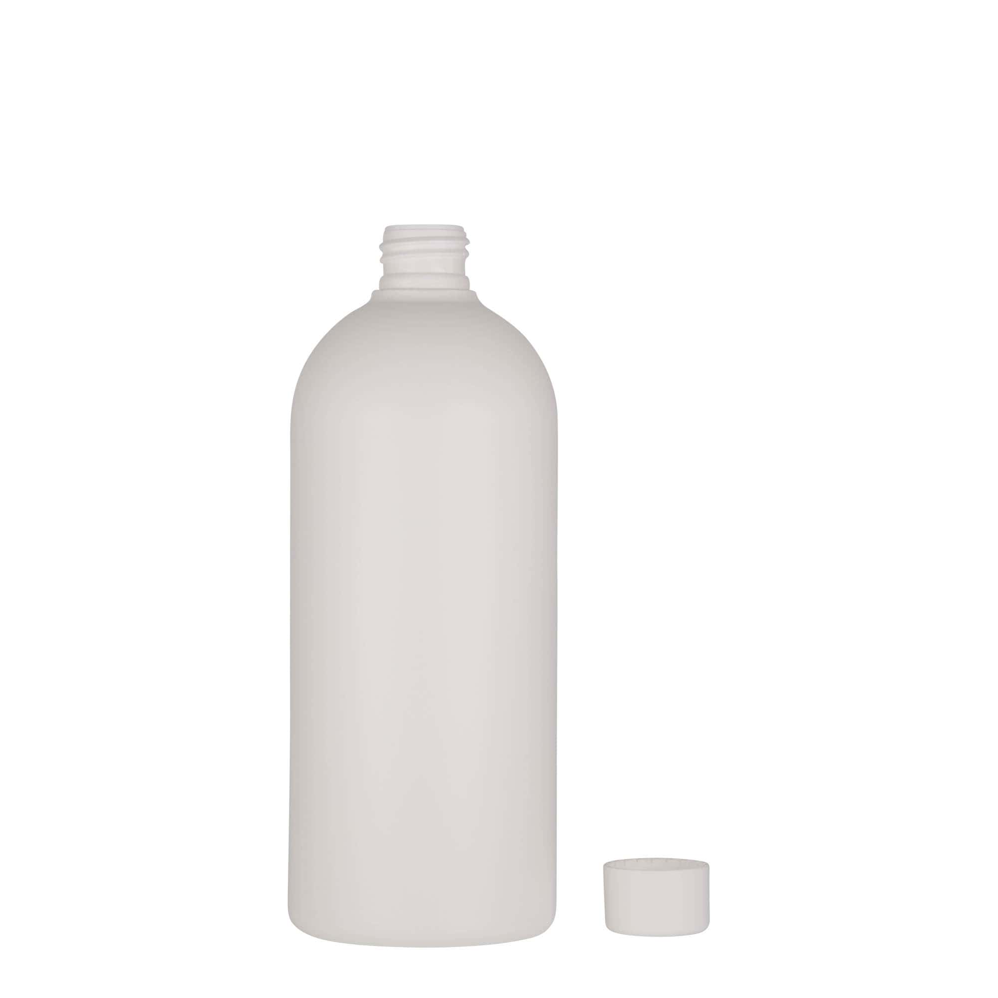 500 ml пластмасова бутилка „Tuffy“, HDPE, бяла, затваряне: винтова капачка 24/410