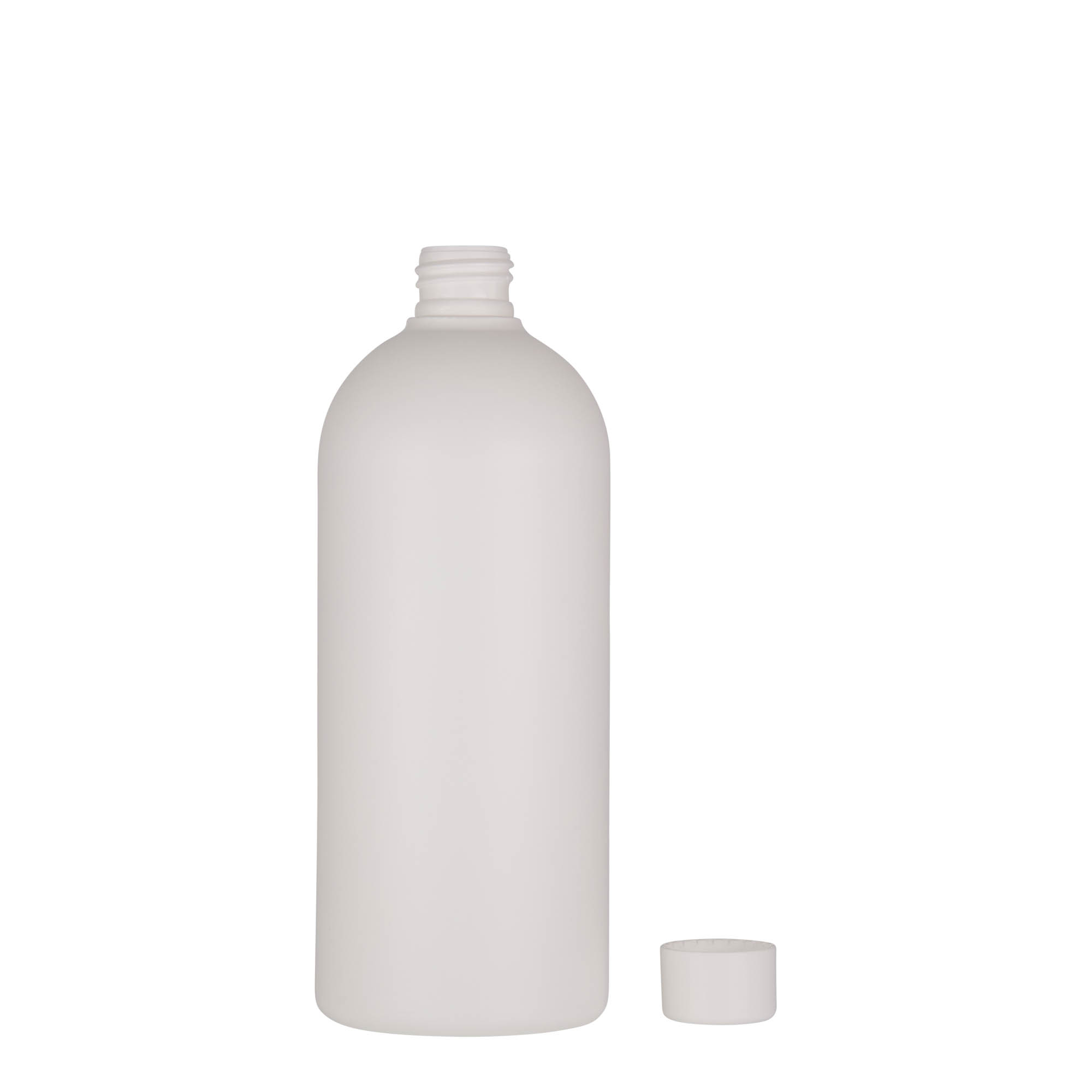 500 мл пластмасова бутилка „Tuffy“, HDPE, бяла, гърло: 24/410
