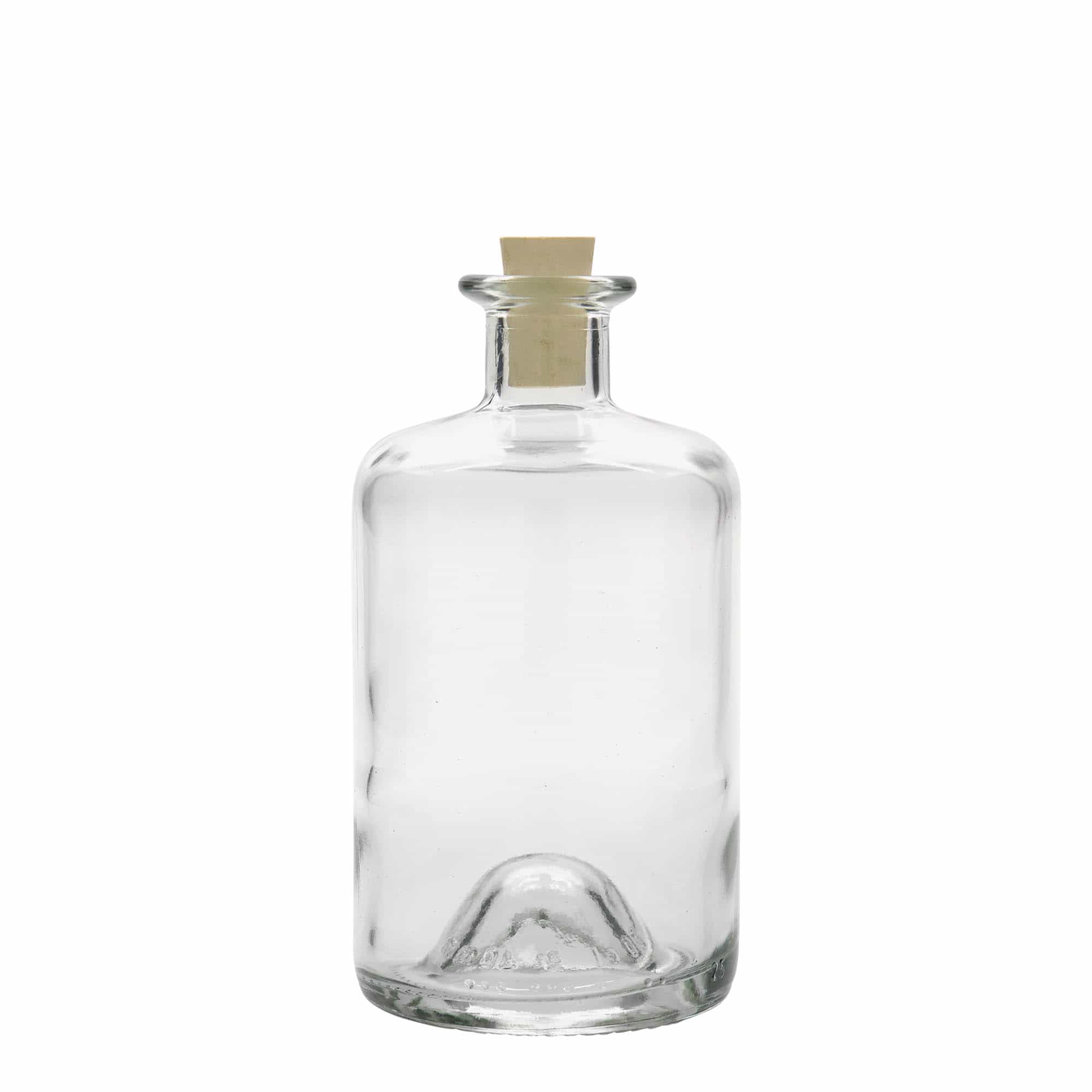 500 ml стъклена аптекарска бутилка, затваряне: коркова тапа