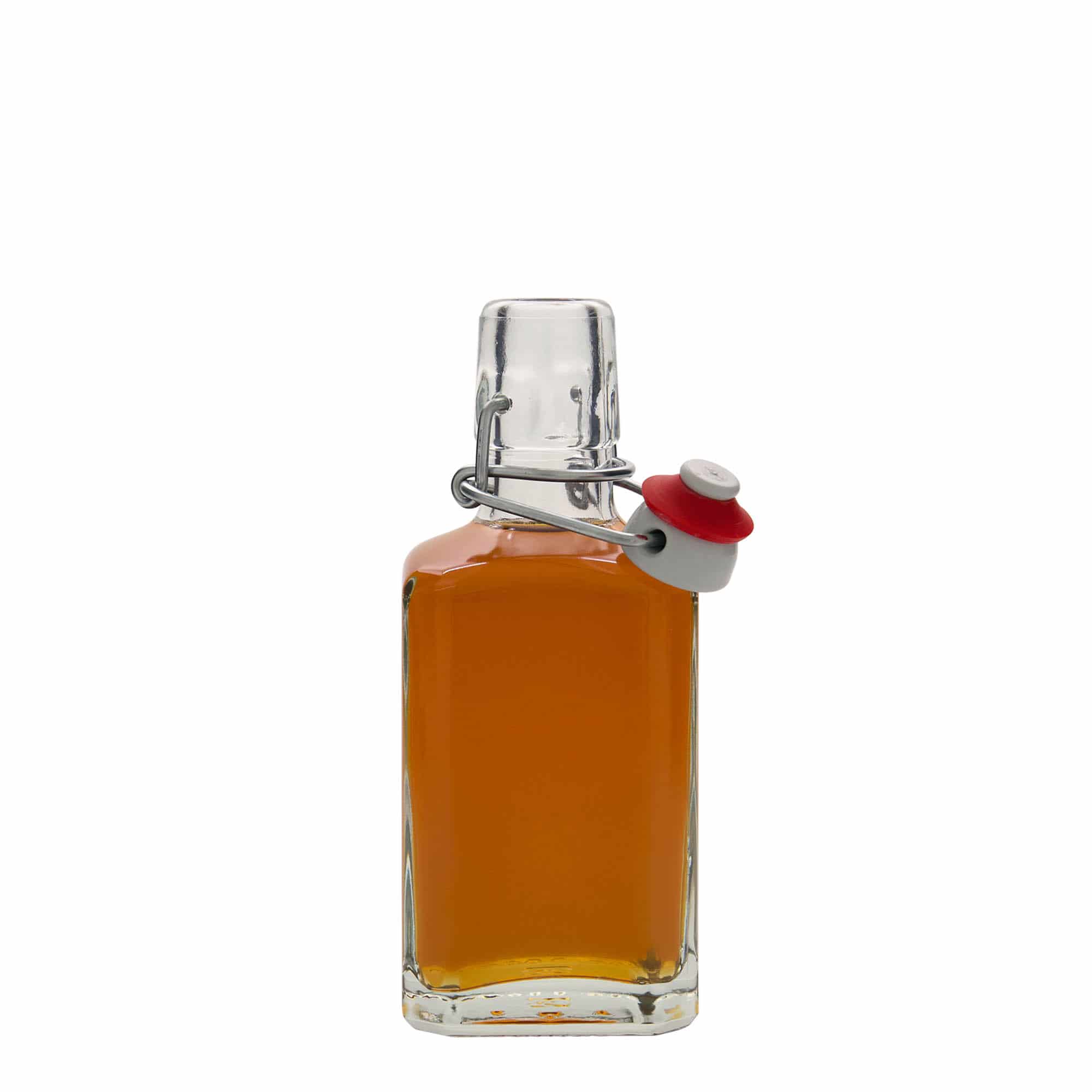 250 ml стъклена бутилка „Rialto“, квадратна, затваряне: тапа с клипс
