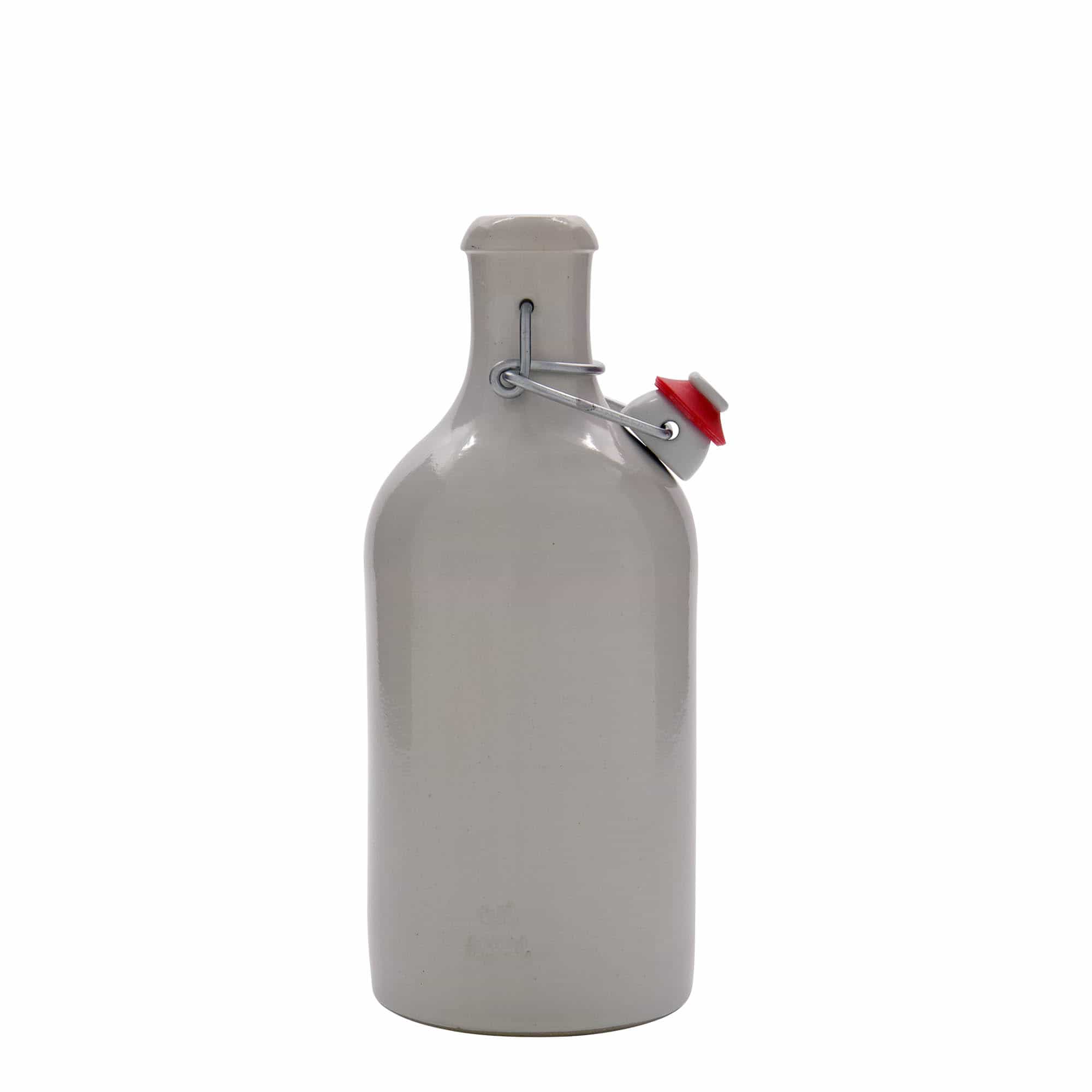 500 ml бутилка, каменна керамика, бяла, затваряне: тапа с клипс