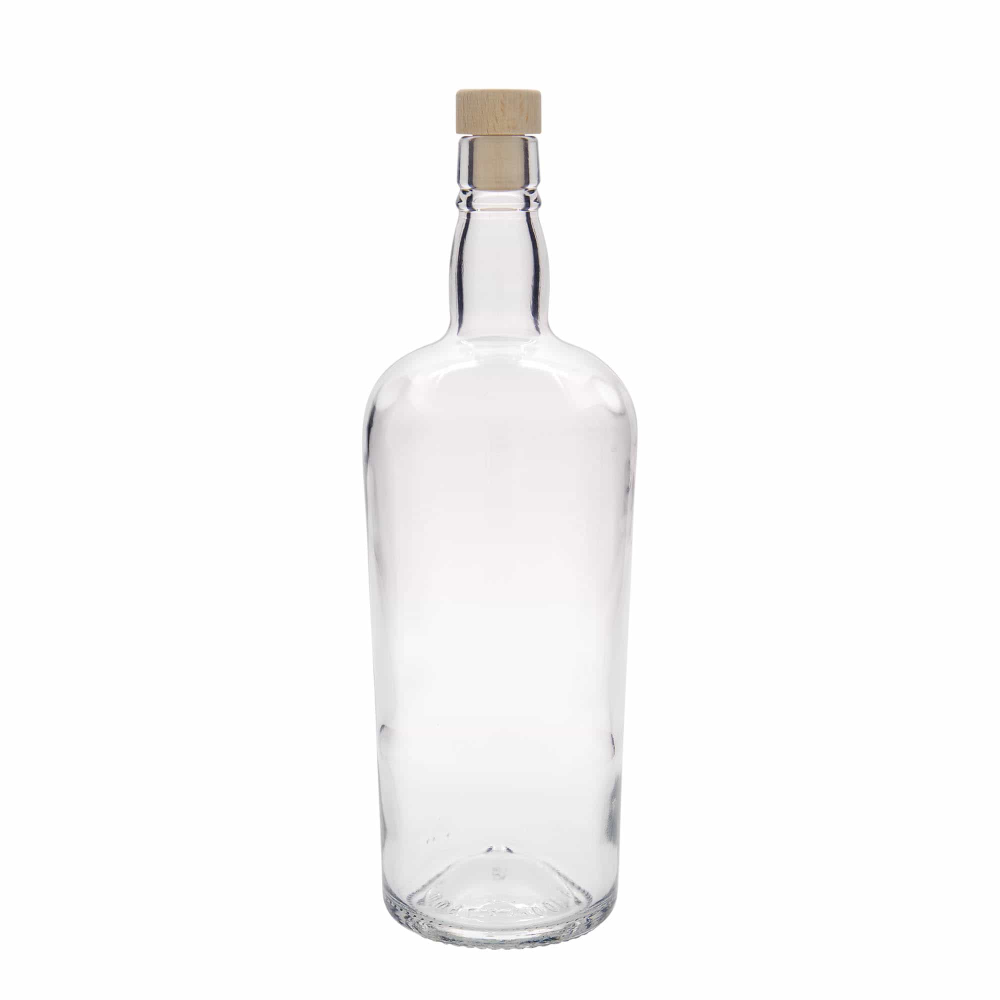 1000 ml стъклена бутилка „Единбург“, затваряне: коркова тапа