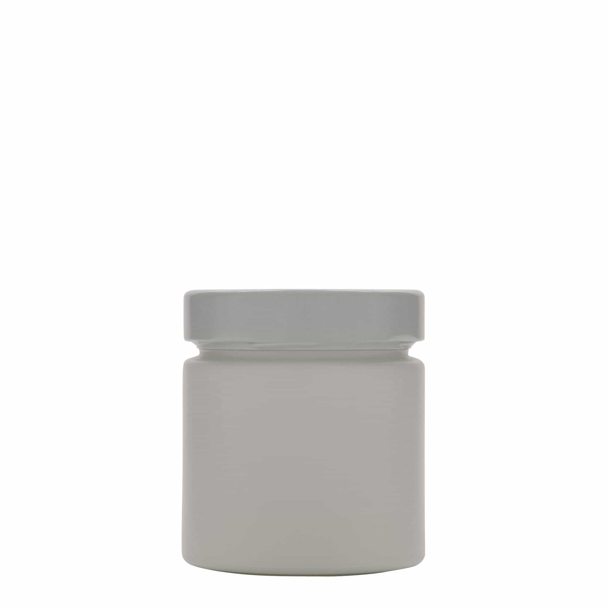 220 ml кръгъл буркан „Aurora“, бял, затваряне: дълбок винтов капак Deep-Twist-Off (DTO 66)