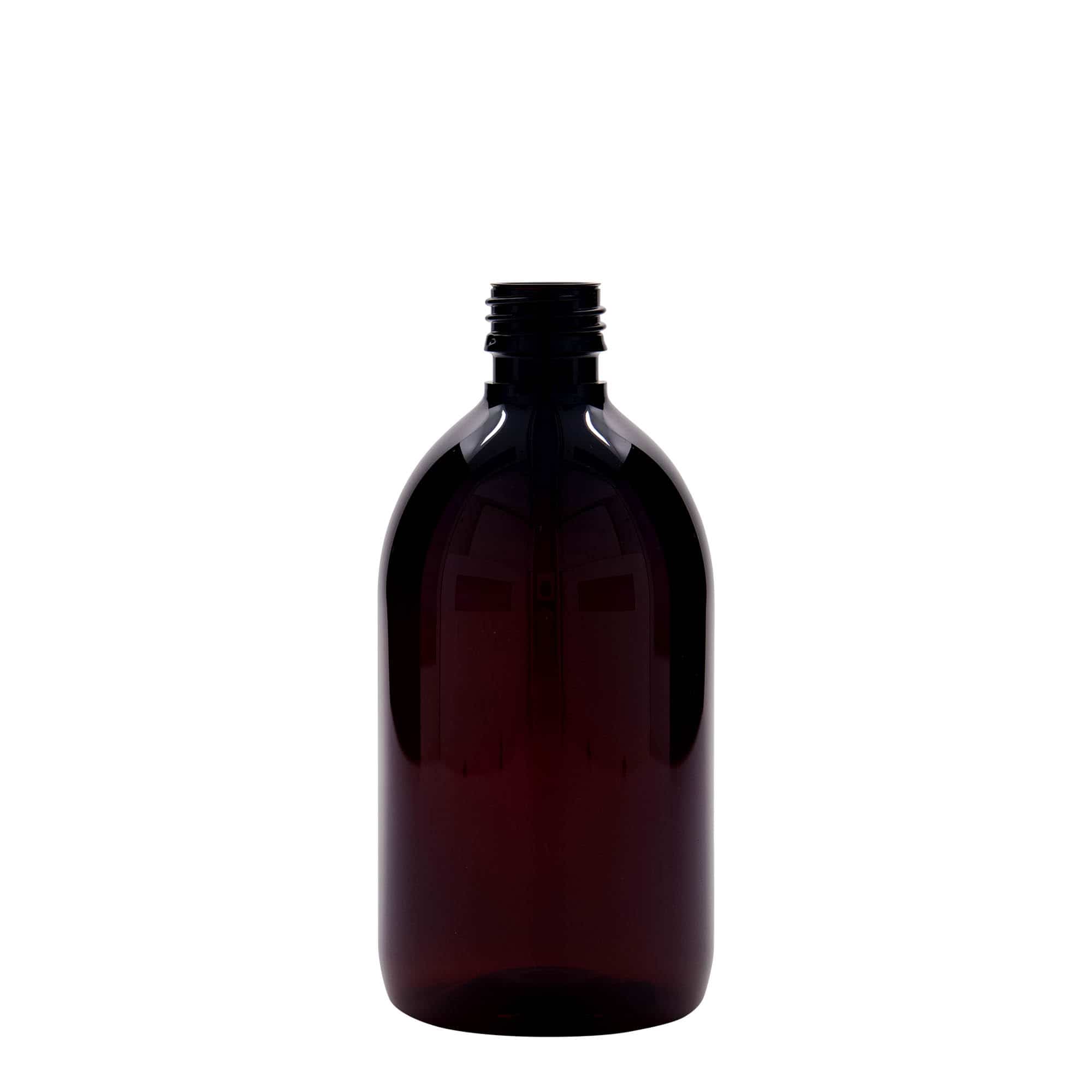 500 ml PET бутилка за лекарства, кафява, пластмасова, затваряне: капачка PP 28 500 ml PET бутилка за лекарства, кафява, пластмасова, затваряне: капачка PP 28