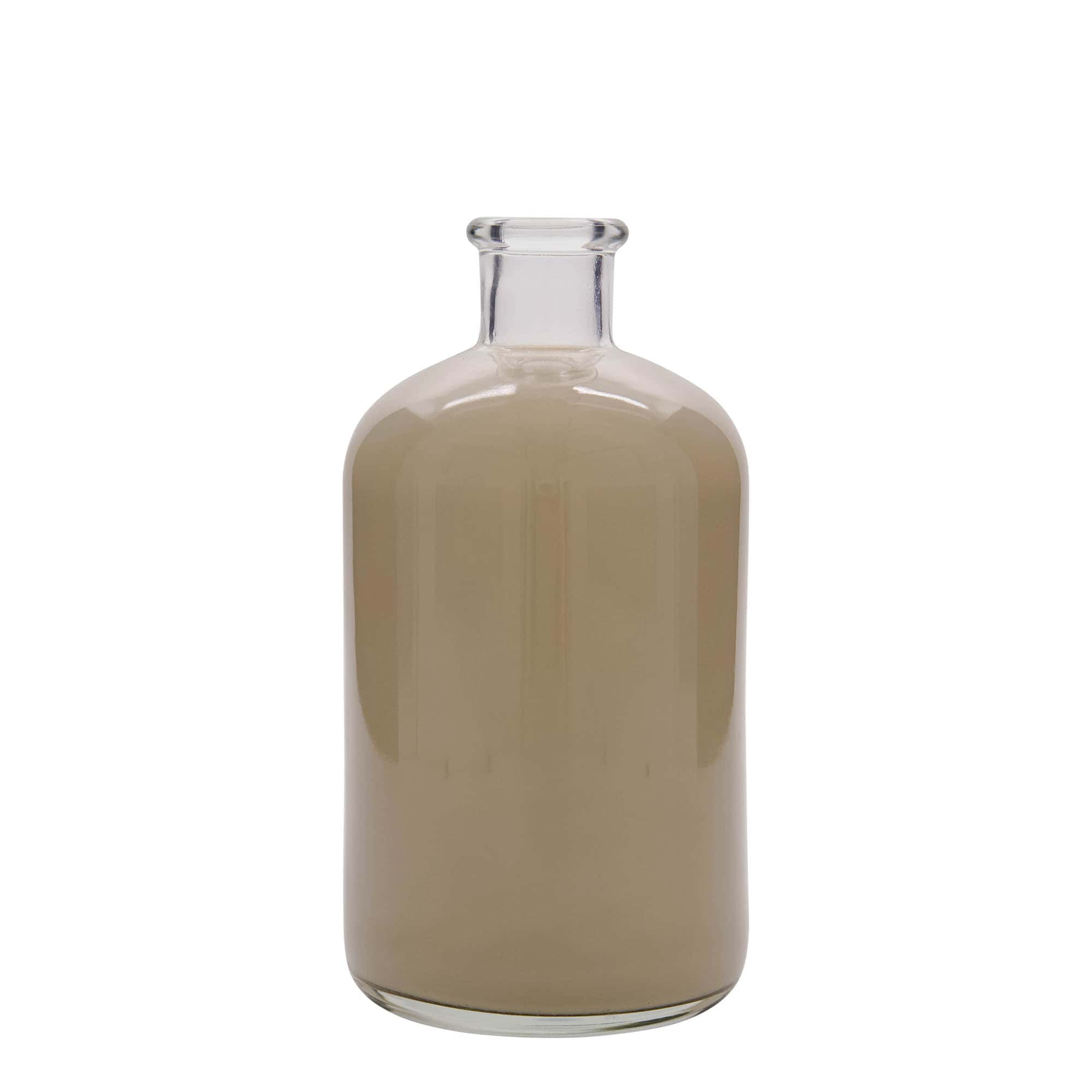 1000 ml стъклена аптекарска бутилка, затваряне: коркова тапа