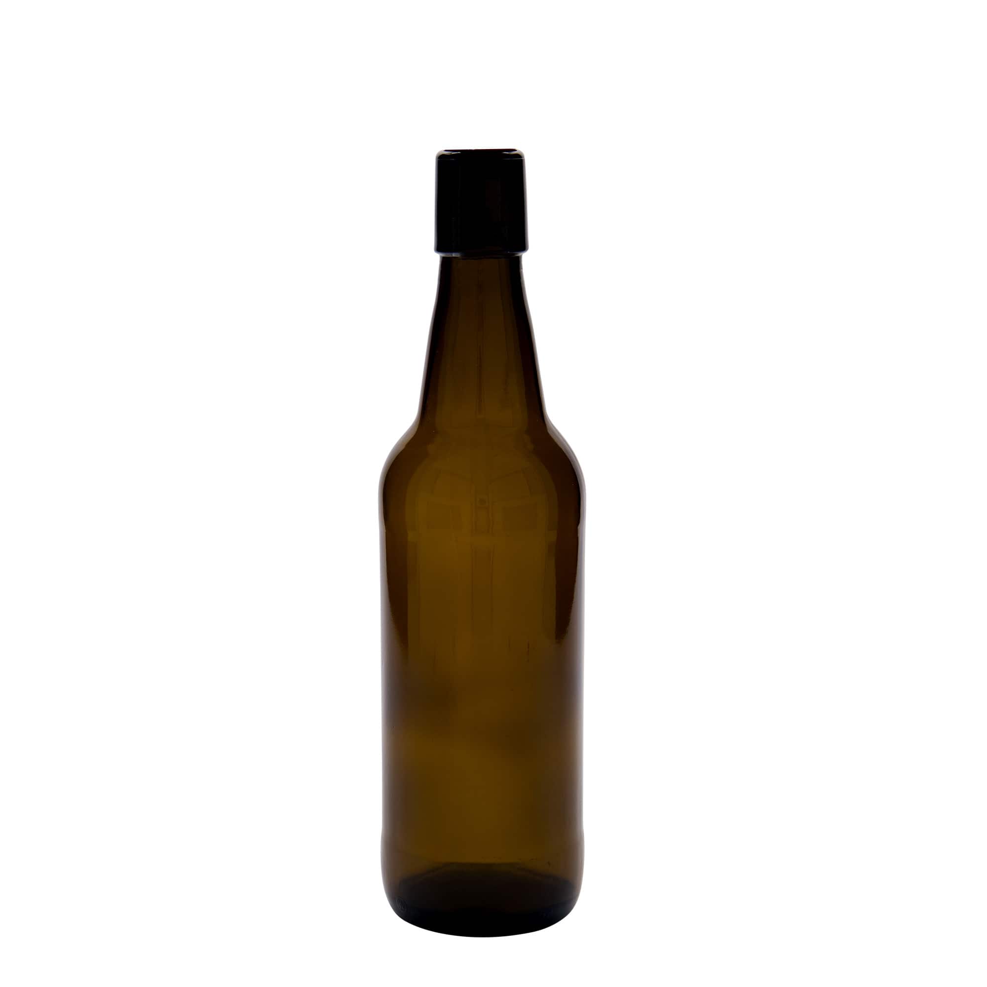 500 ml бутилка за бира, стъклена, кафява, затваряне: тапа с клипс