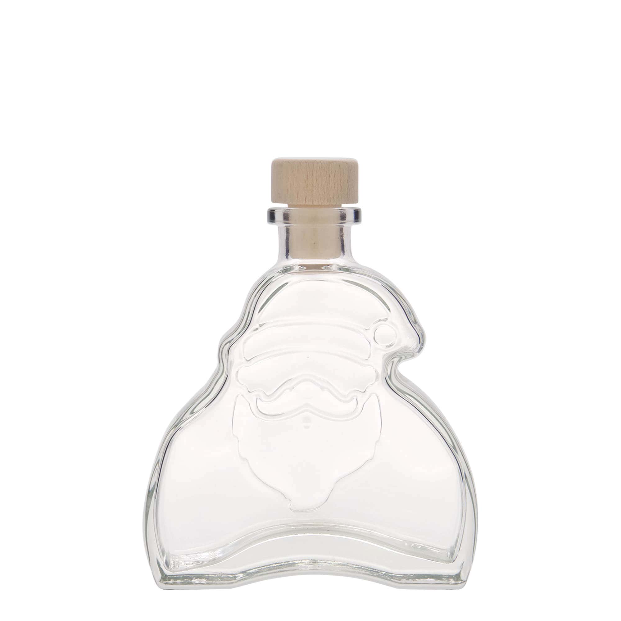 200 ml стъклена бутилка „Santa Claus“, затваряне: коркова тапа