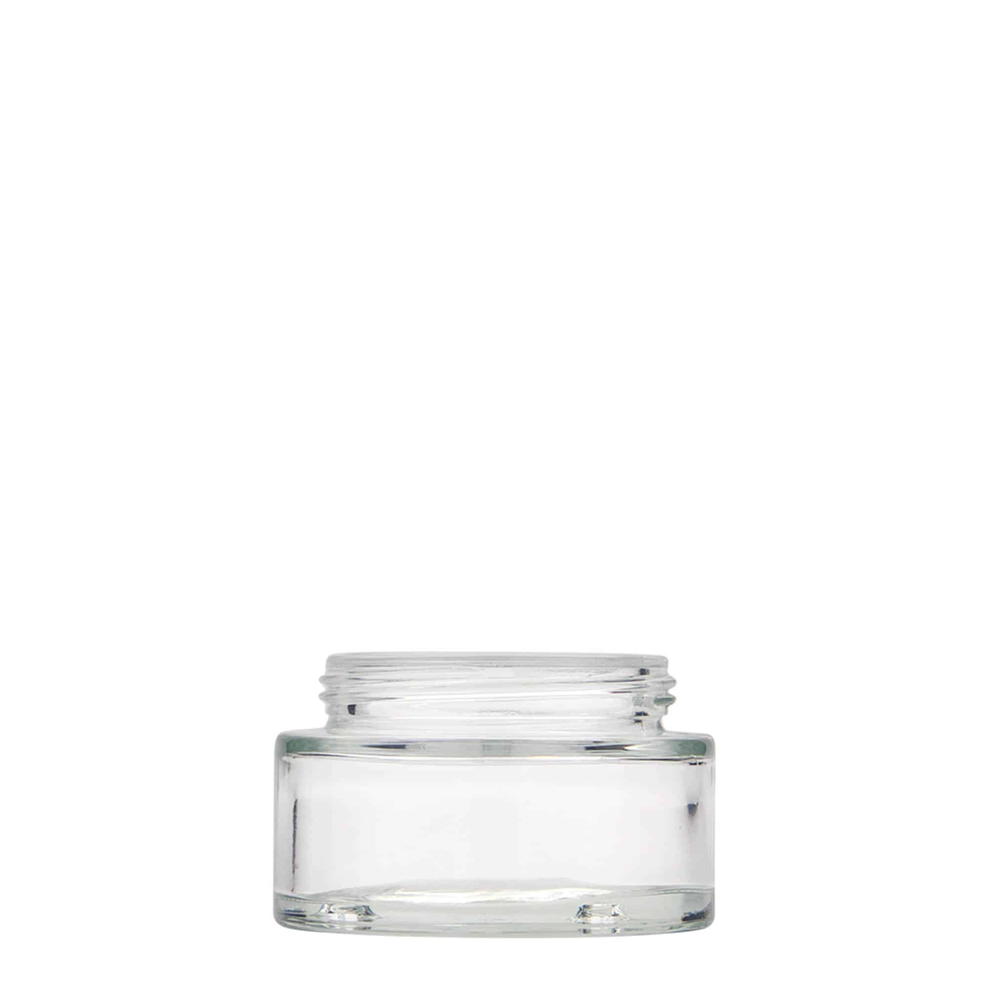 50 ml бурканче за козметични продукти „Clear Edition“, стъклено, затваряне: винтова капачка