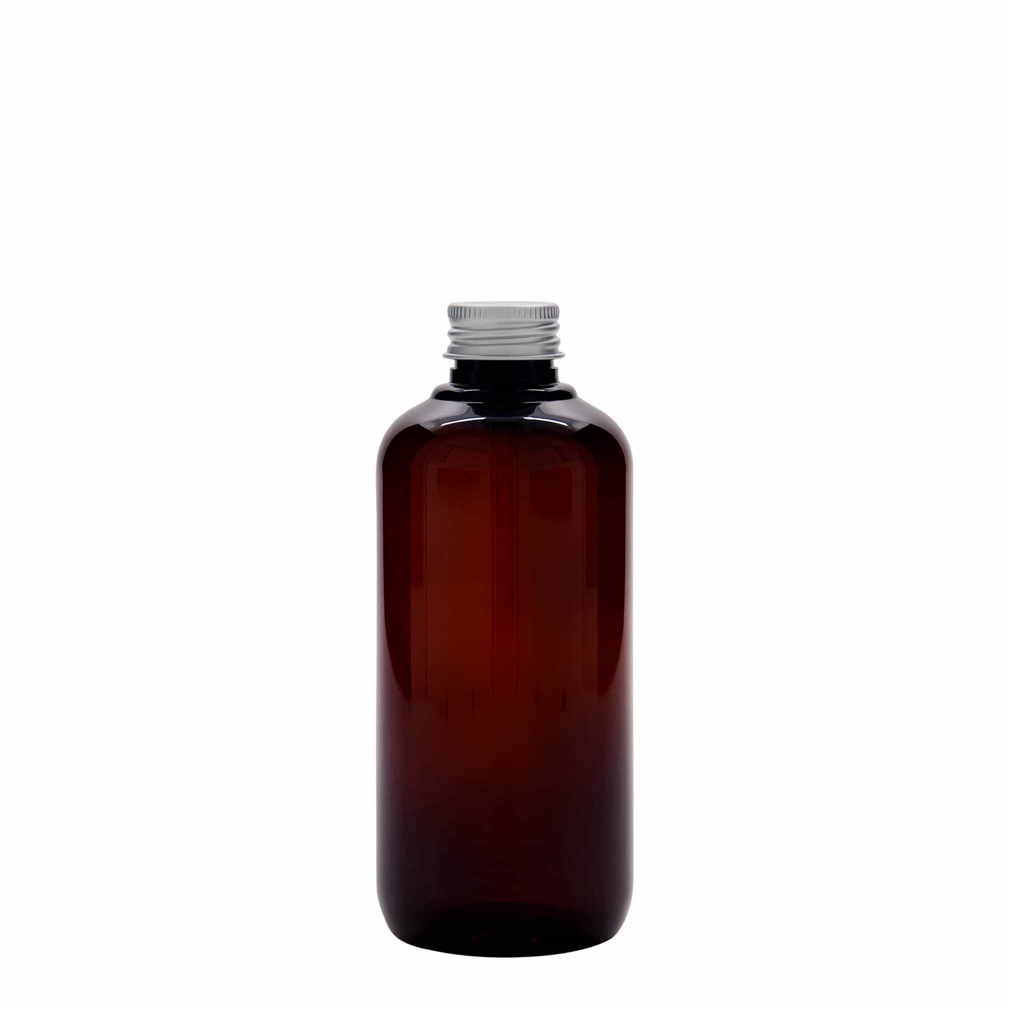 250 ml пластмасова бутилка „Victor's Best“ от рециклиран материал, PCR пластмаса, кафява, затваряне: винтова капачка GPI 24/410