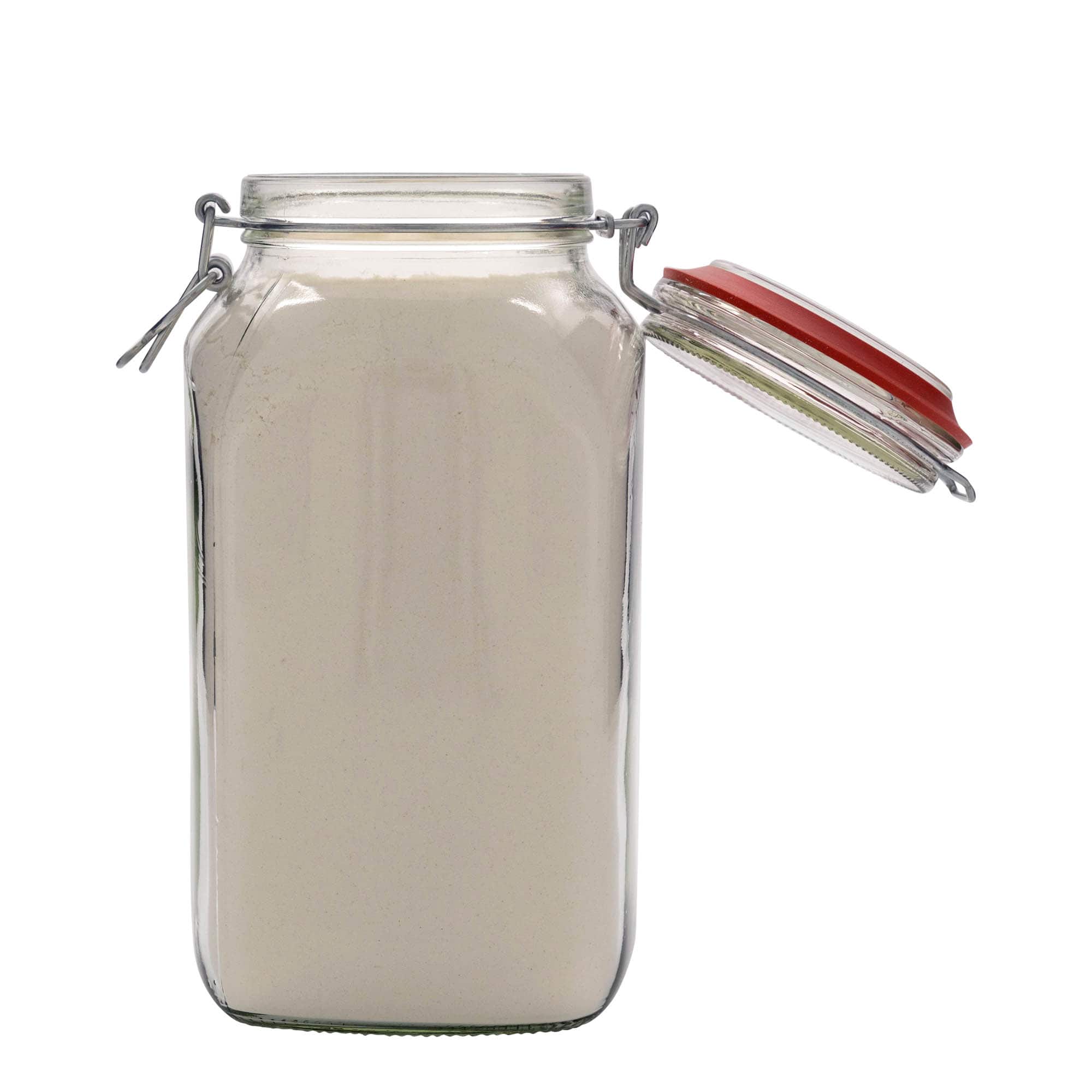 2590 ml буркан с клипс, квадратен, затваряне: капак с клипс