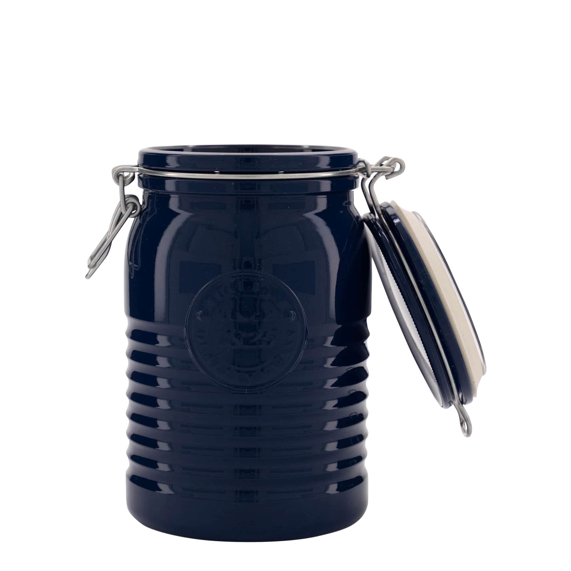 1000 ml буркан с клипс „Officina 1825“, син, затваряне: капак с клипс