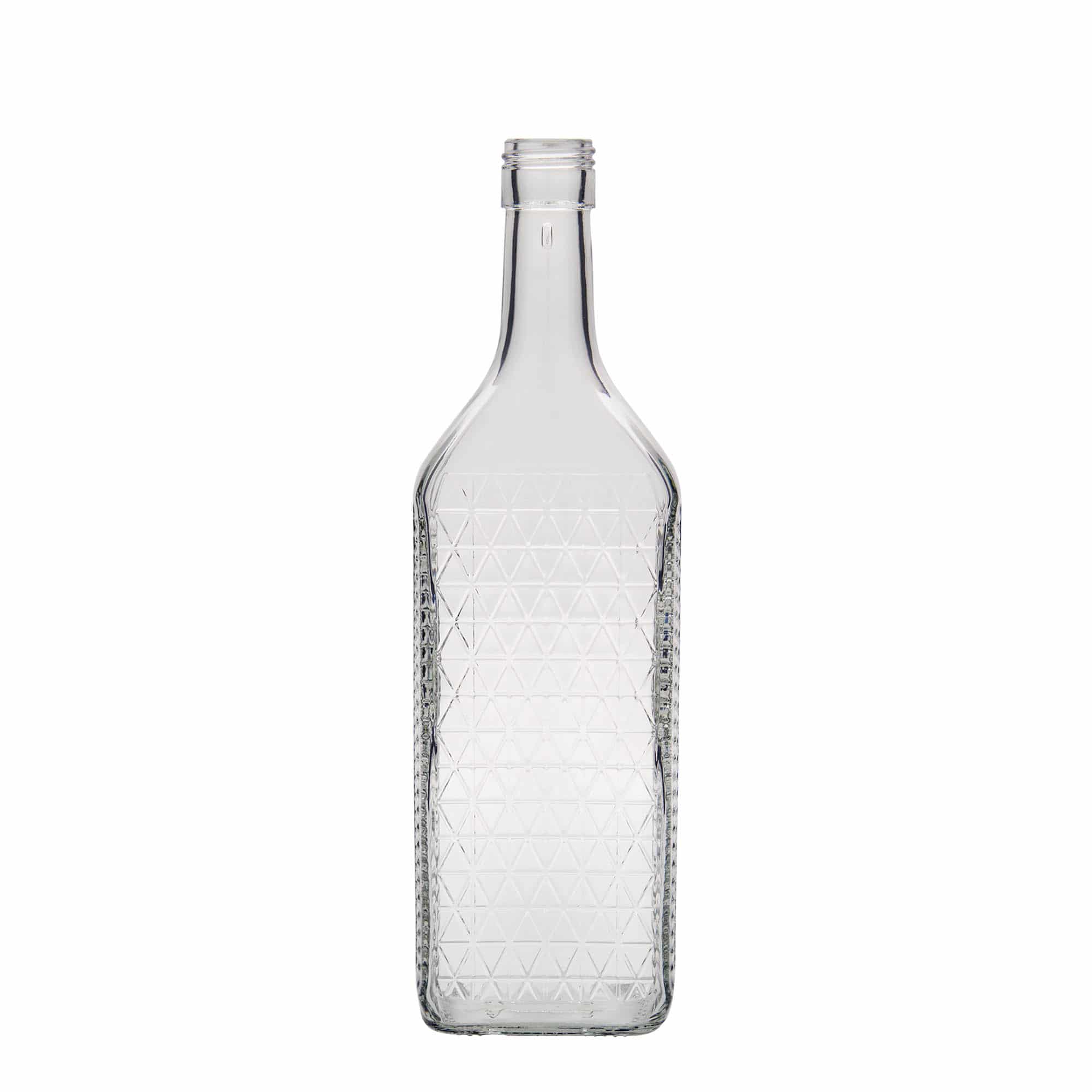 700 ml стъклена бутилка „Caruso“, правоъгълна, затваряне: капачка PP 31,5 700 ml стъклена бутилка „Caruso“, правоъгълна, затваряне: капачка PP 31,5