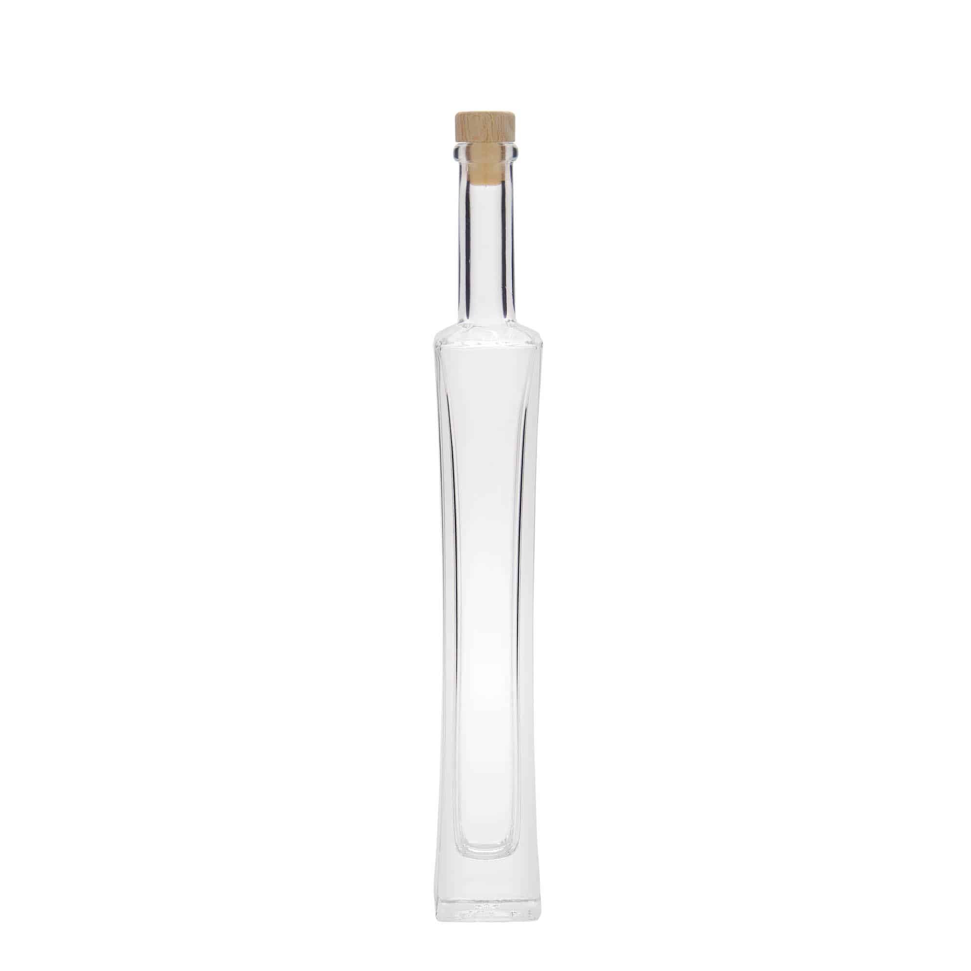 100 ml стъклена бутилка „Koko“, квадратна, затваряне: коркова тапа