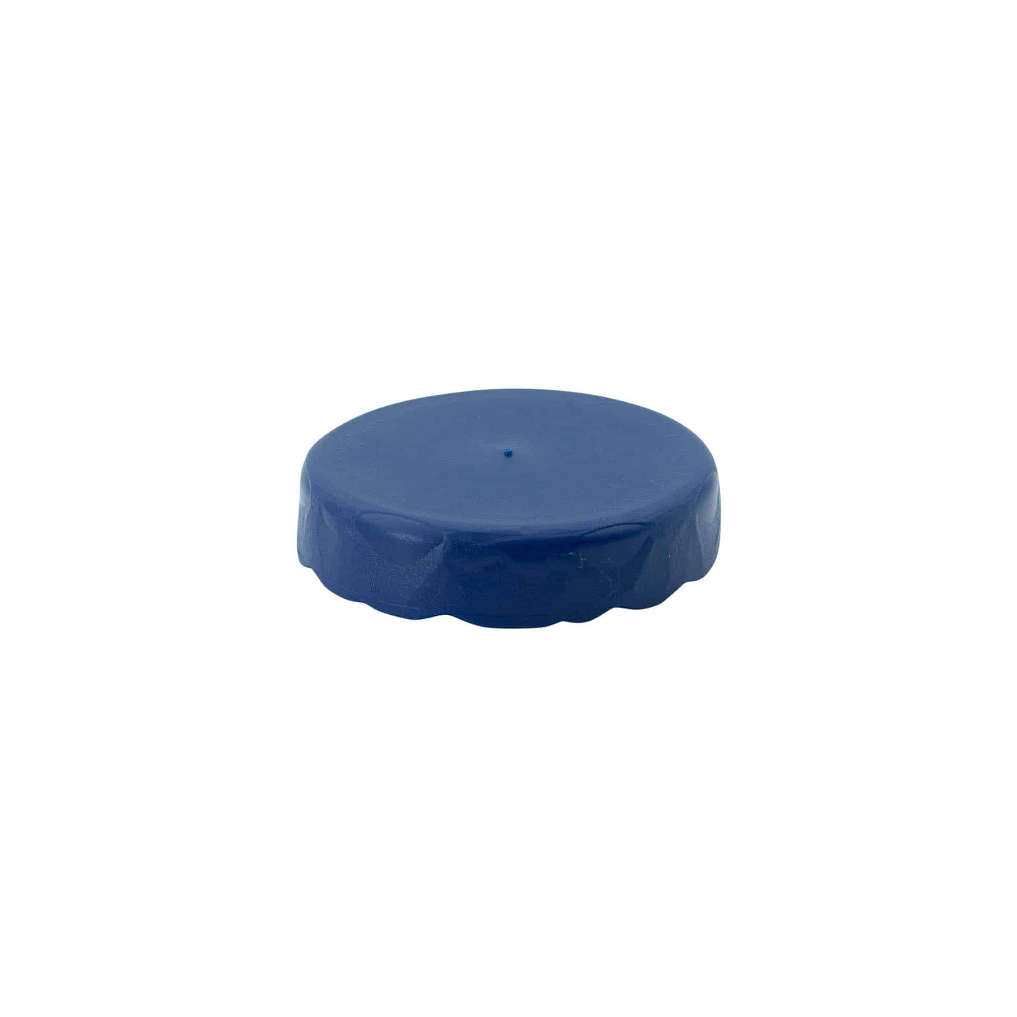 Капачка за керамичен буркан с тясно гърло, HDPE пластмаса, синя